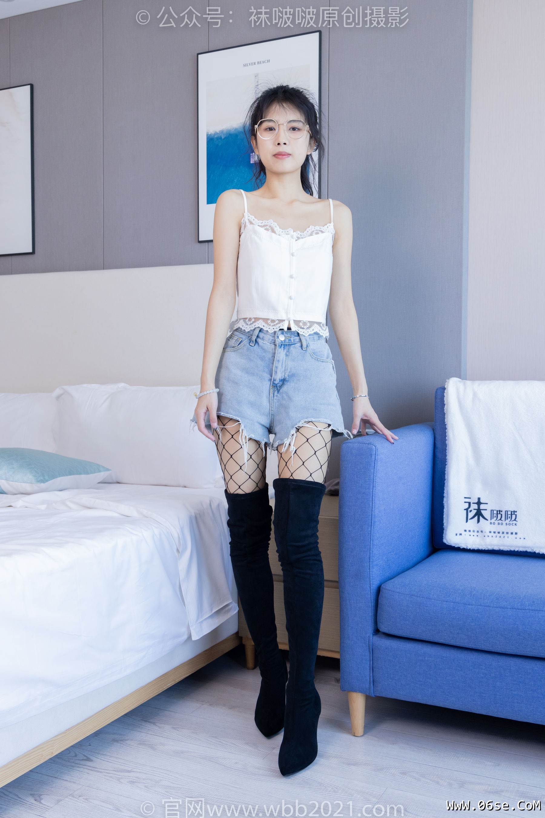 图片[142]-BoBoSocks袜啵啵 No.383 奶油 -长靴、高跟长靴、黑丝、网袜、裸足[150P]-六色网