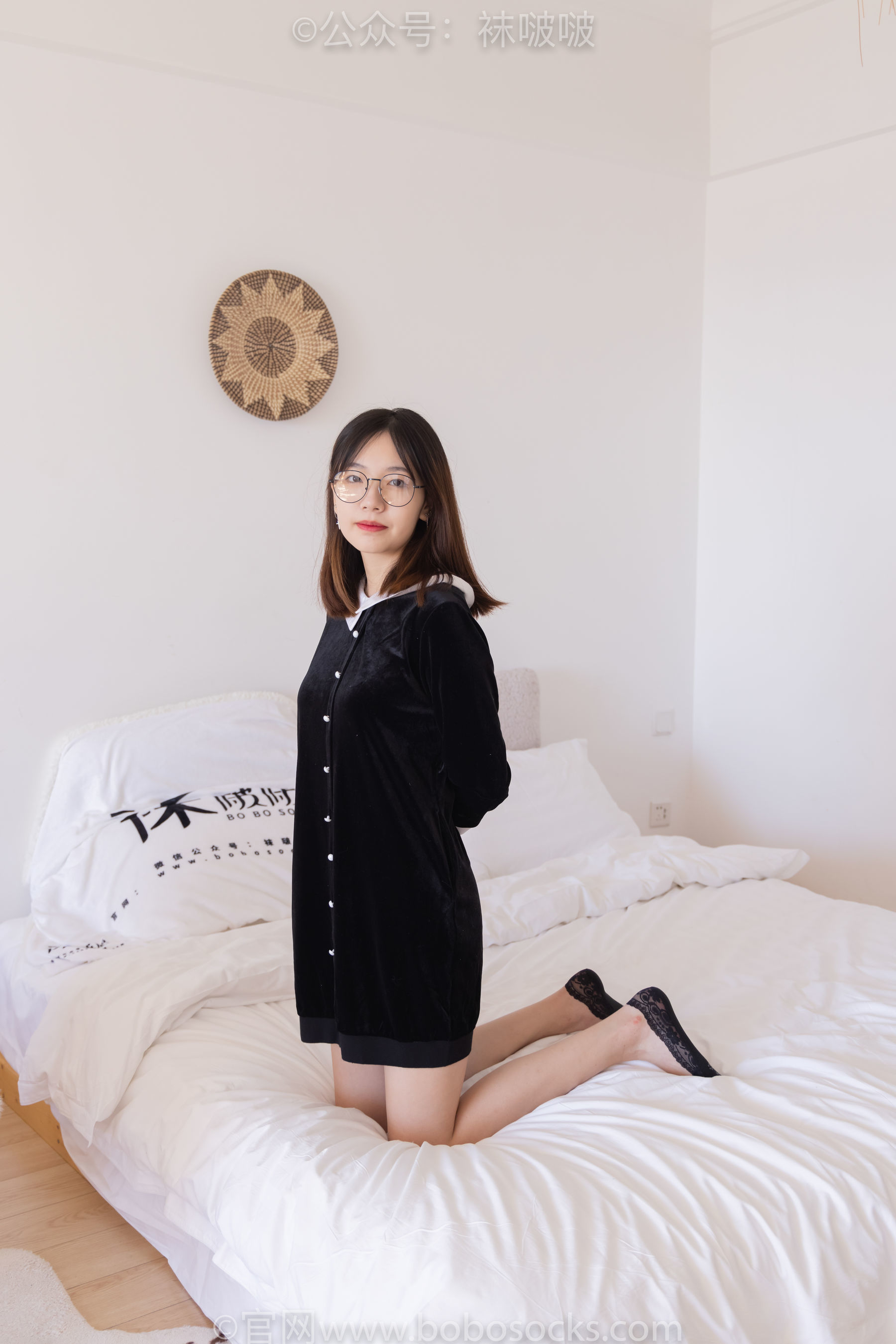 图片[114]-BoBoSocks袜啵啵 No.053 小甜豆-皮鞋、厚黑丝、黑色蕾丝船袜[140P]-六色网