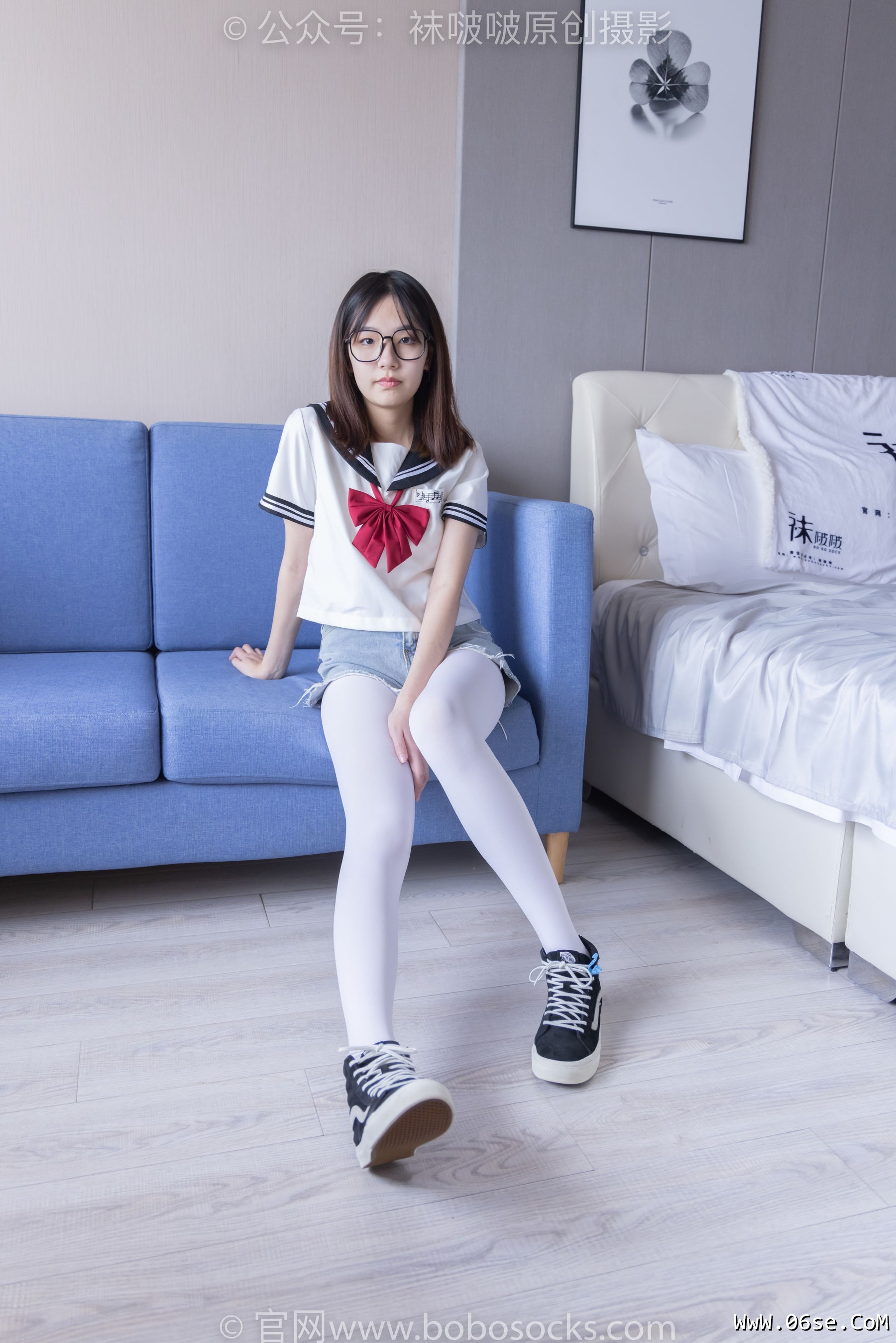 图片[61]-BoBoSocks袜啵啵 No.215 小甜豆-三双帆布鞋板鞋、厚白丝、黑丝[144P]-六色网