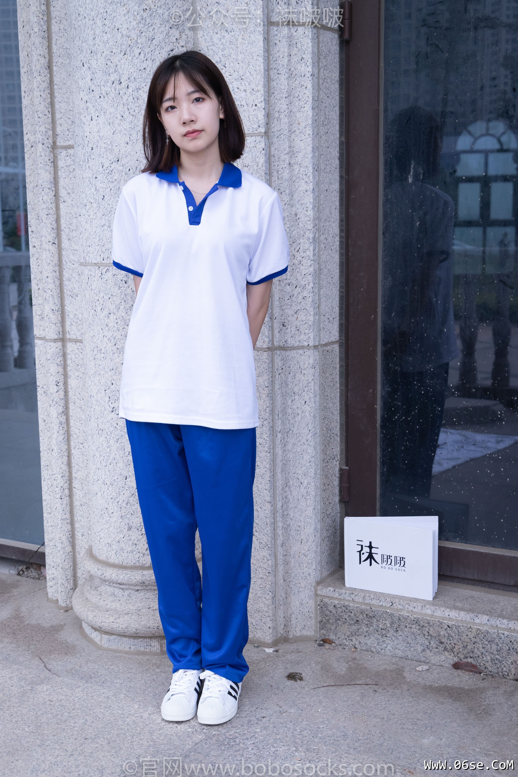 图片[4]-BoBoSocks袜啵啵 No.022 小甜豆-校服、贝壳头、白棉袜、肉丝[140P]-六色网
