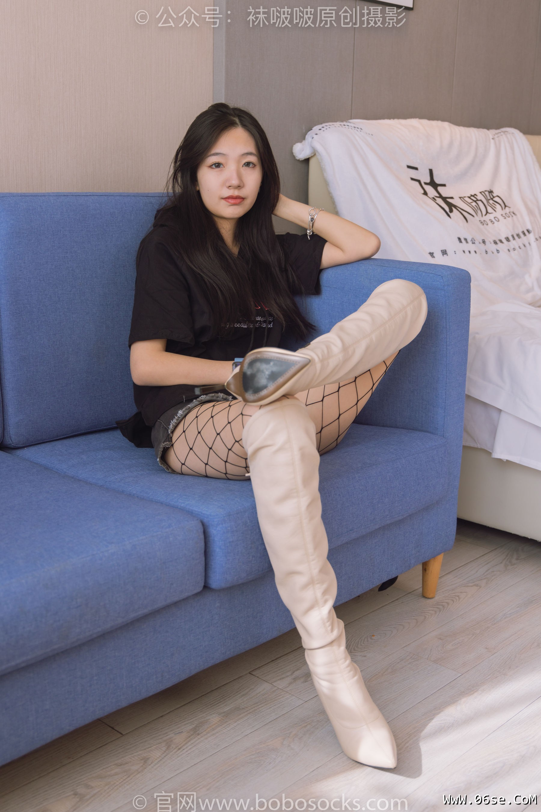 图片[128]-BoBoSocks袜啵啵 No.203 三双靴子、黑丝、网袜[144P]-六色网
