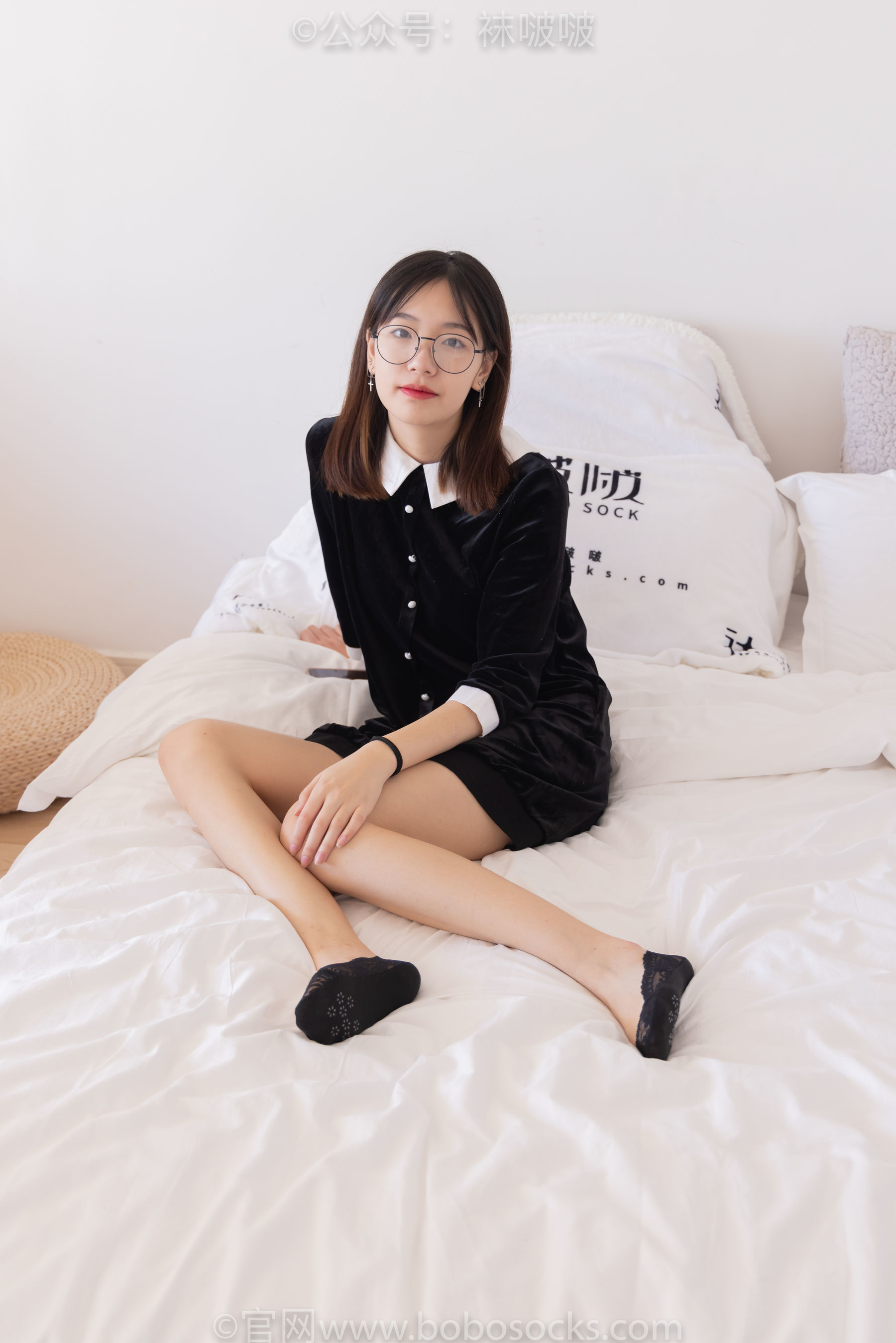 图片[138]-BoBoSocks袜啵啵 No.053 小甜豆-皮鞋、厚黑丝、黑色蕾丝船袜[140P]-六色网