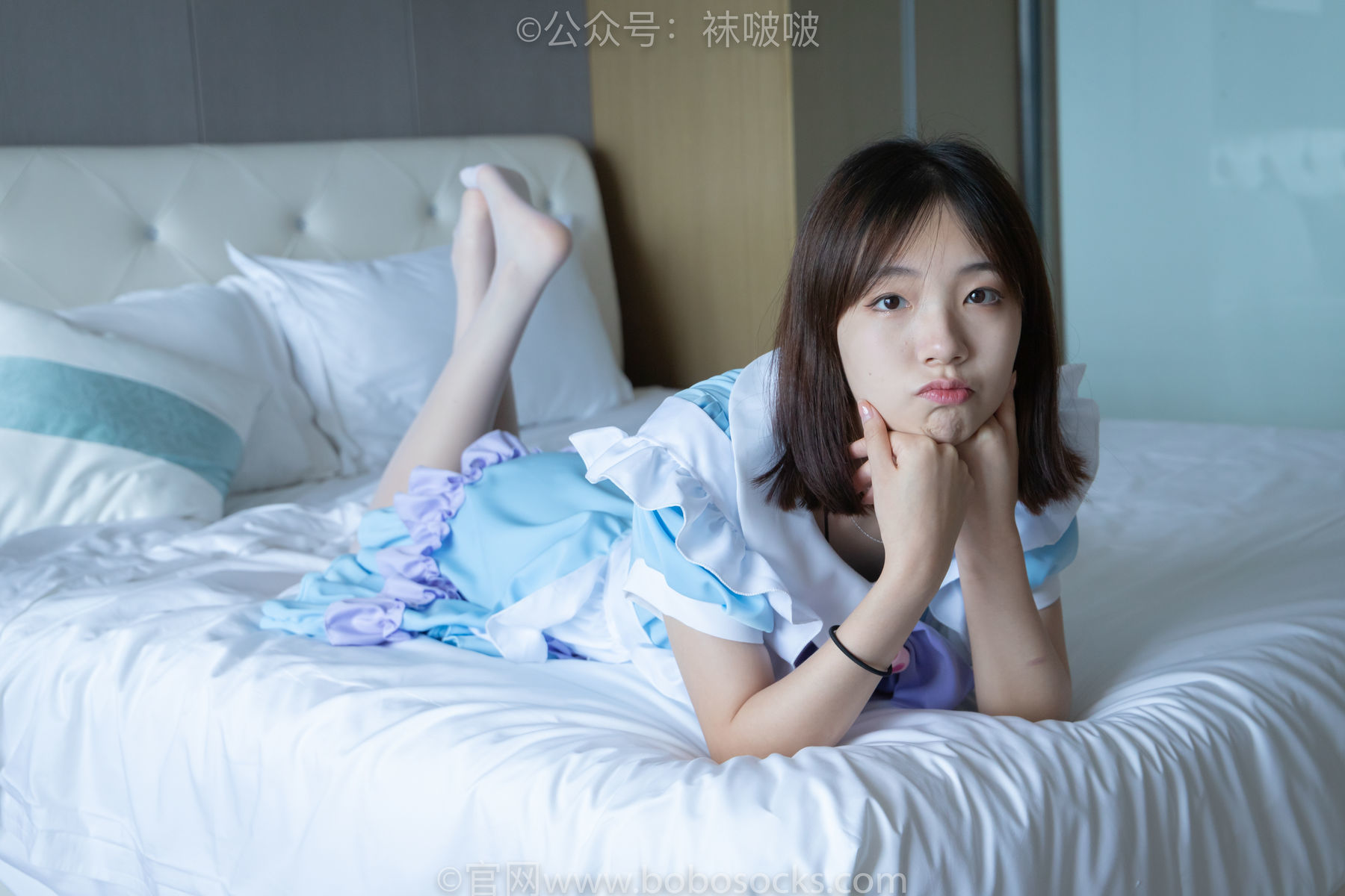 图片[106]-BoBoSocks袜啵啵 No.066 小甜豆-女仆装、高跟鞋、薄白丝[134P]-六色网