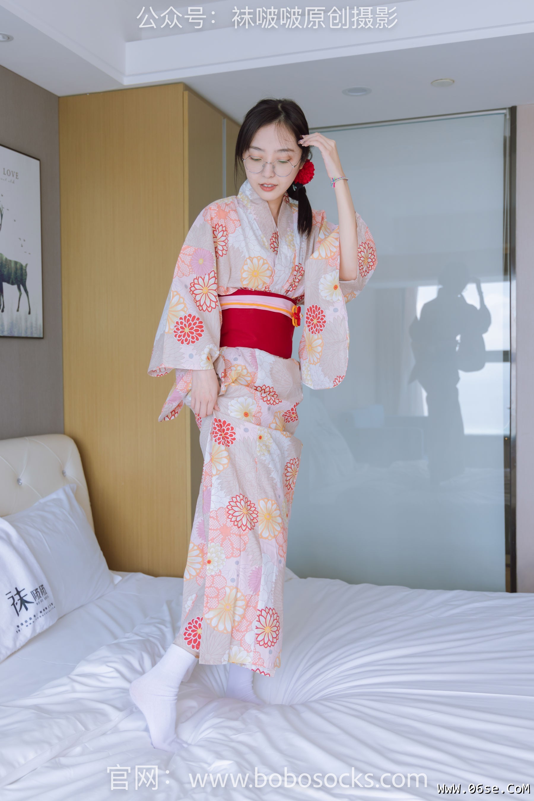 图片[37]-BoBoSocks袜啵啵 No.137 稚予-木屐、分指白棉袜、裸足、和风浴衣[170P]-六色网