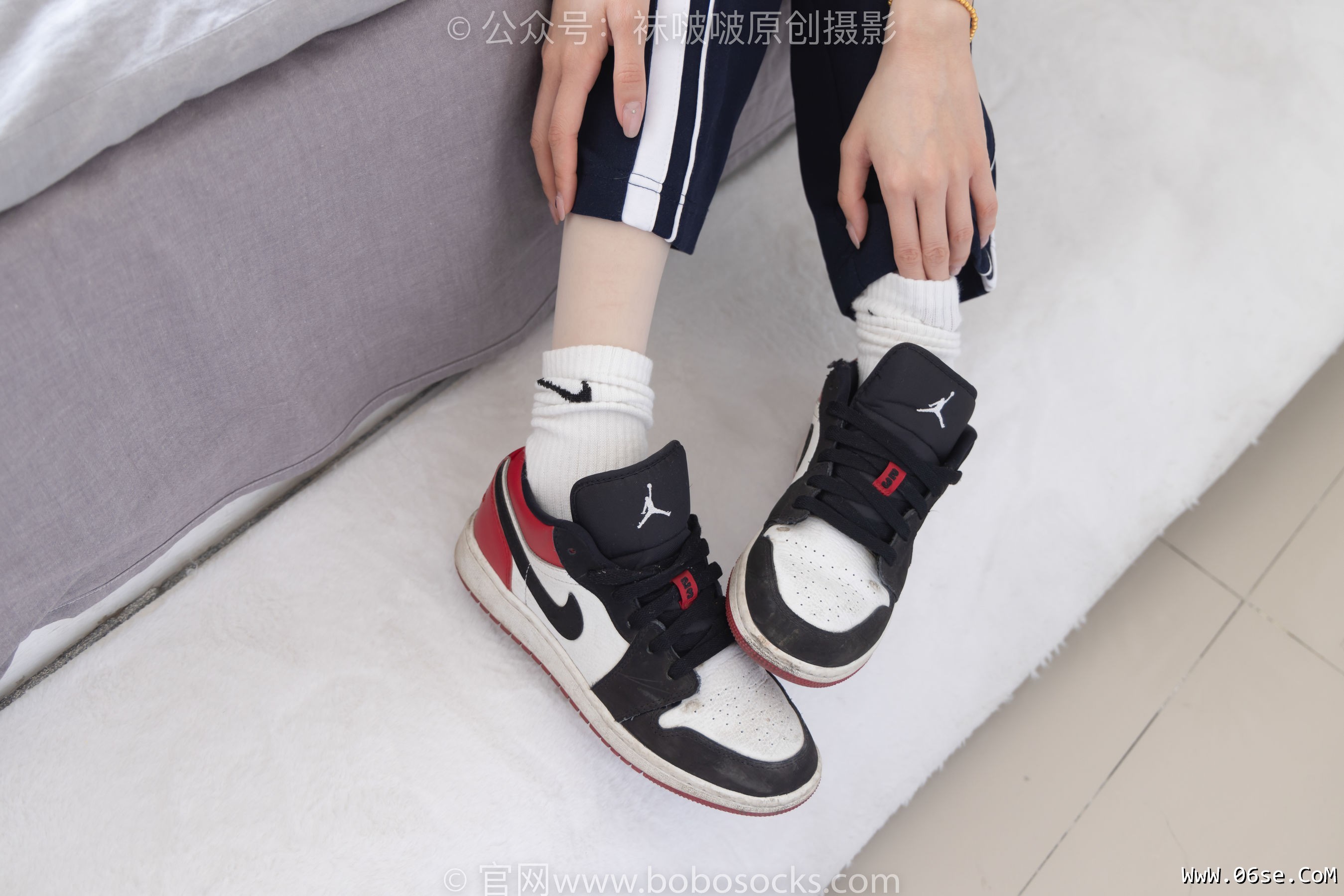 图片[65]-BoBoSocks袜啵啵 No.207 稚予 -aj板鞋、白棉袜、油亮白丝、校服裤里丝[140P]-六色网