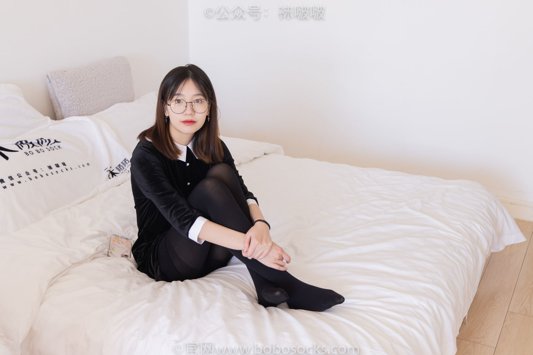 图片[59]-BoBoSocks袜啵啵 No.053 小甜豆-皮鞋、厚黑丝、黑色蕾丝船袜[140P]-六色网