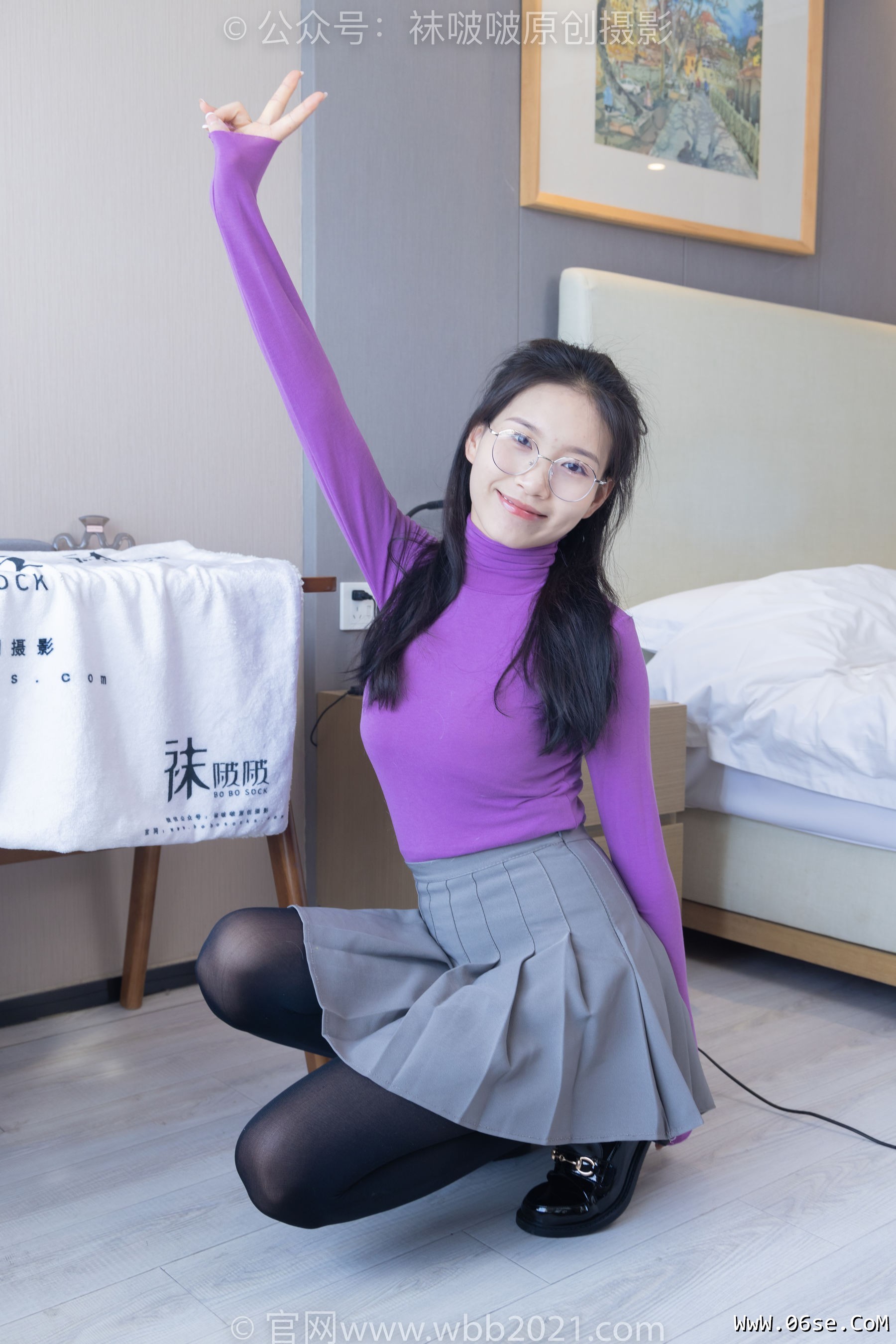图片[57]-BoBoSocks袜啵啵 No.310 芝士 -皮鞋、厚黑丝[140P]-六色网