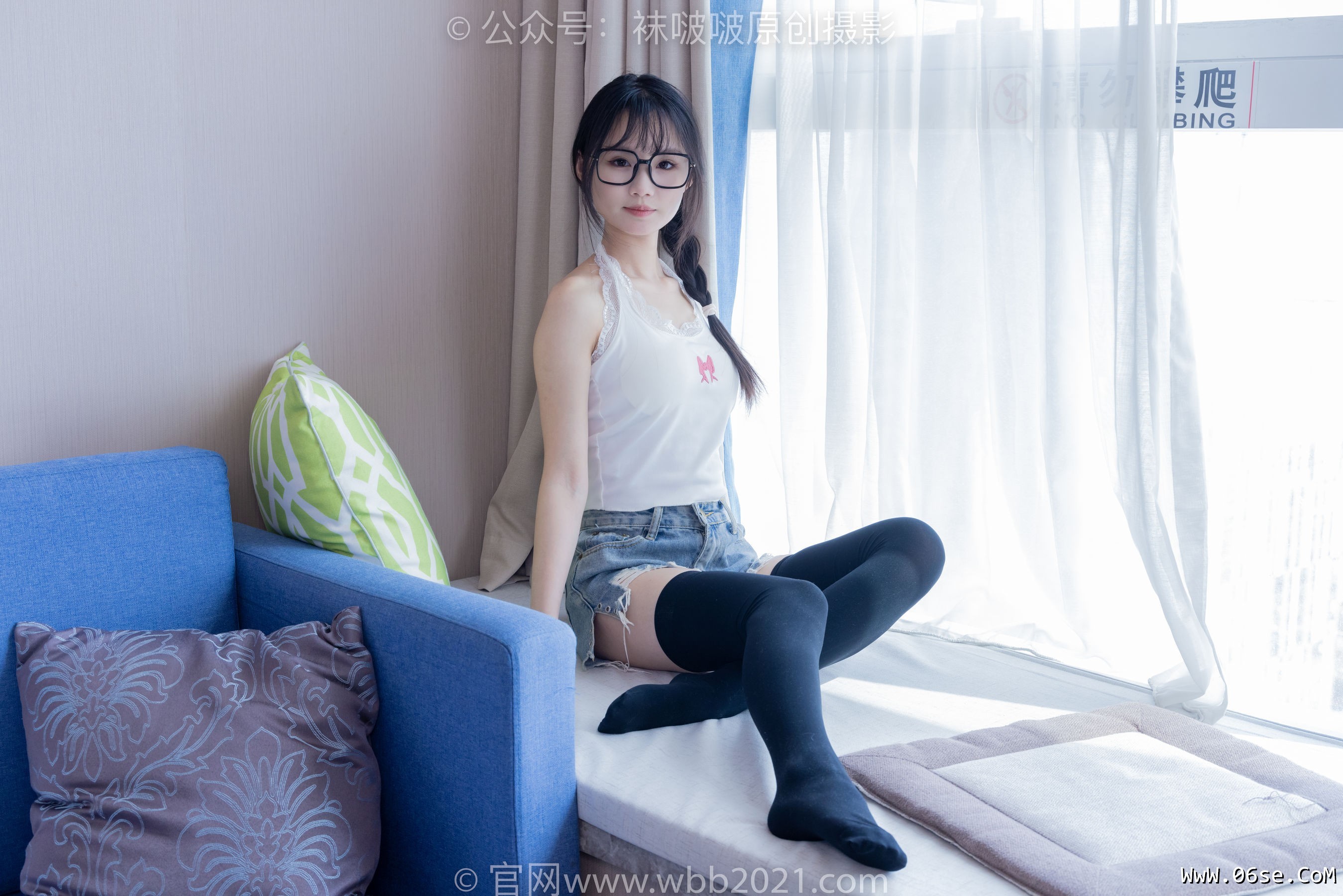 图片[67]-BoBoSocks袜啵啵 No.390 甜甜圈 -板鞋、厚黑丝大腿袜、厚白丝大腿袜[148P]-六色网