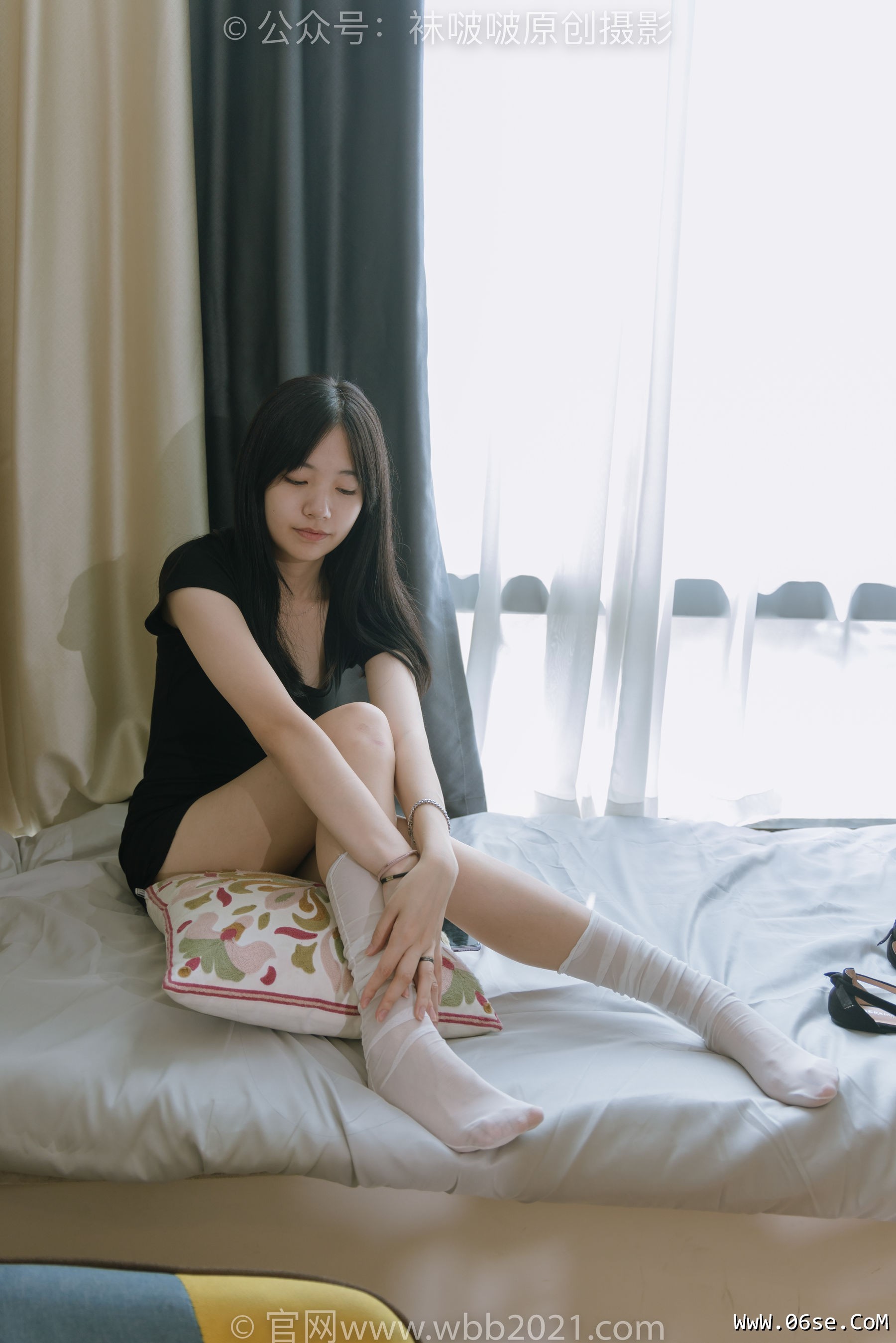 图片[17]-BoBoSocks袜啵啵 No.363 小甜豆 -两双平底鞋、黑色船袜、裸足[140P]-六色网