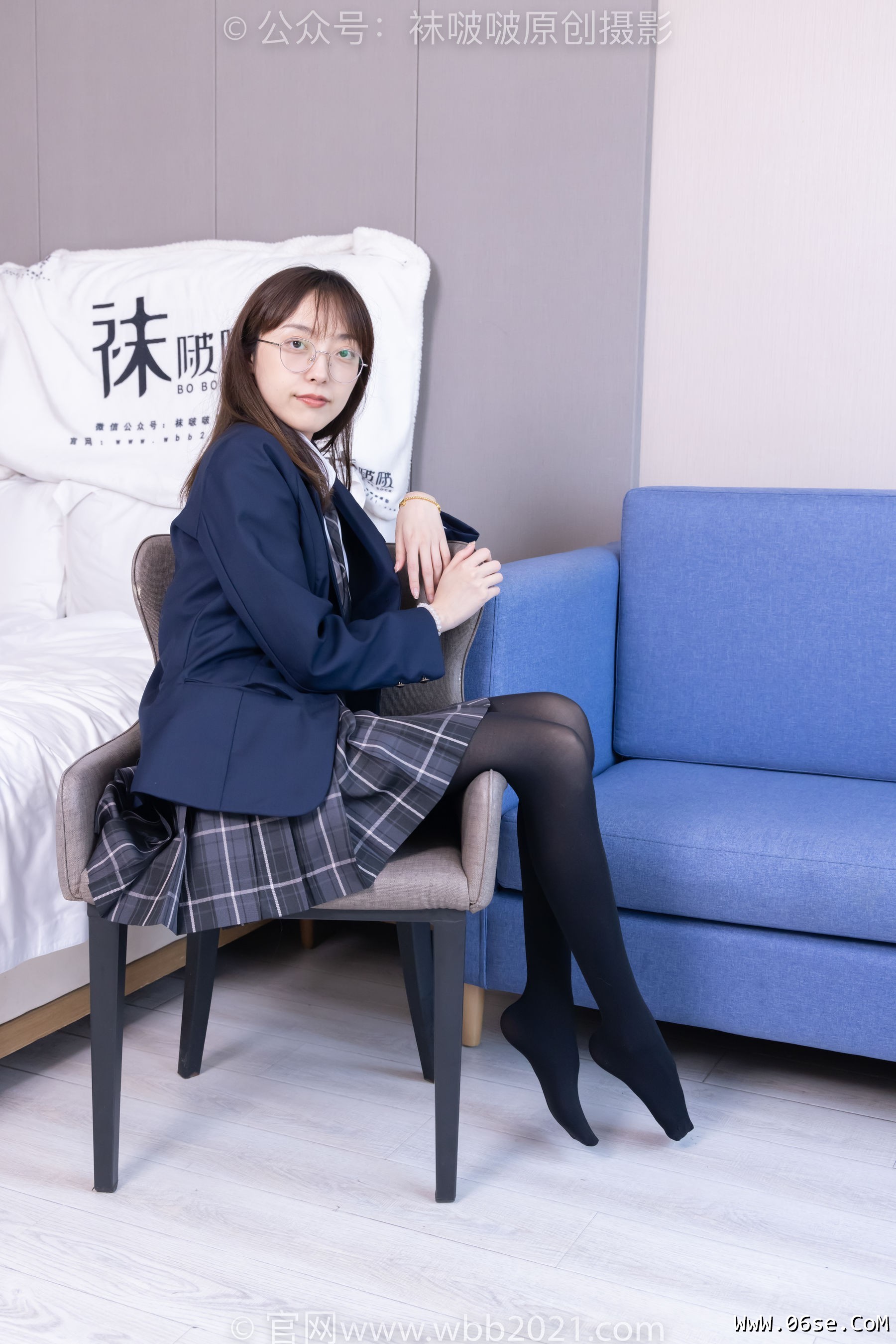 图片[61]-BoBoSocks袜啵啵 No.432 稚予 -皮鞋、厚黑丝、jk制服[184P]-六色网