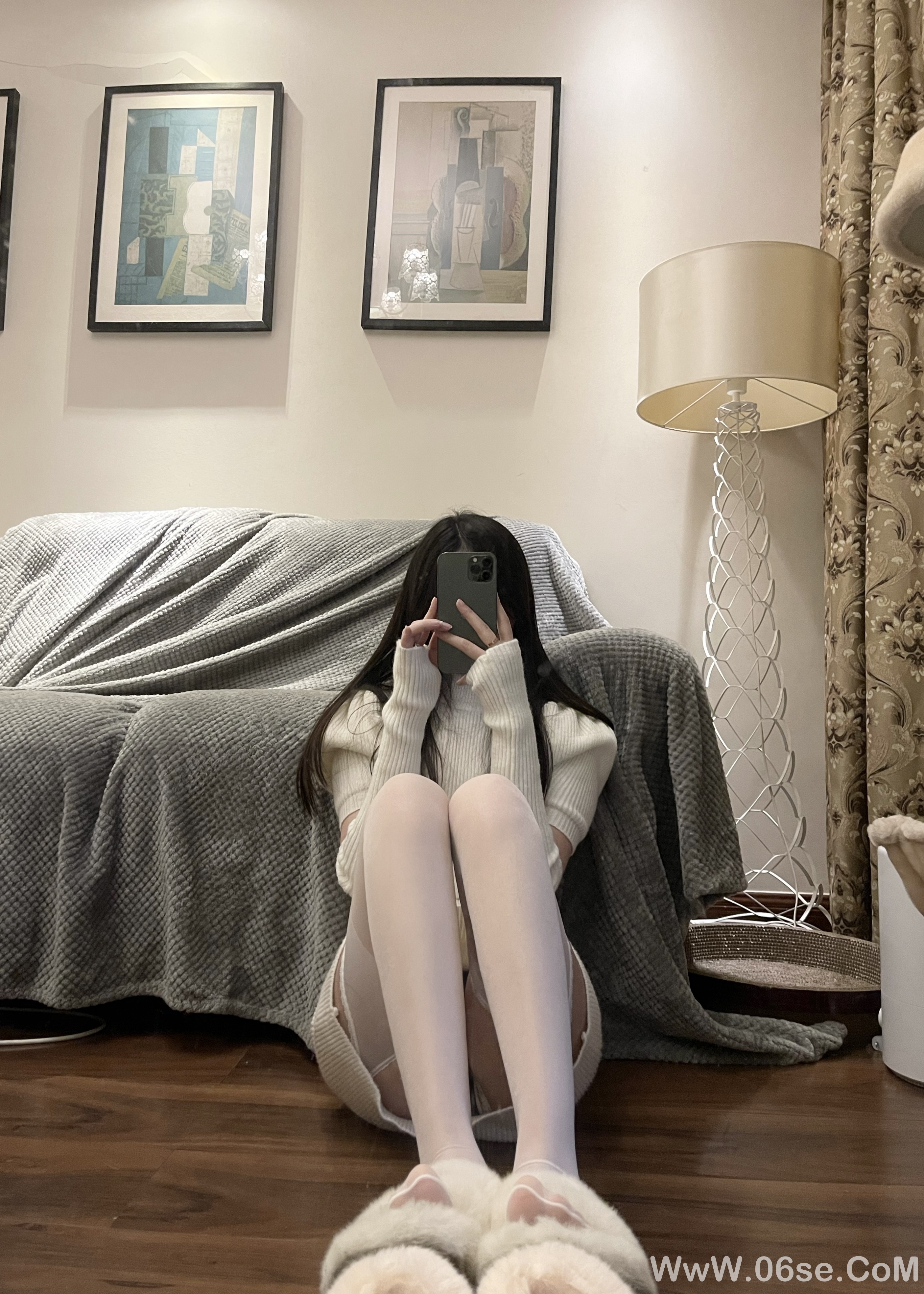 图片[3]-梦里一只喵 – NO.008 白色吊带[18P]-六色网