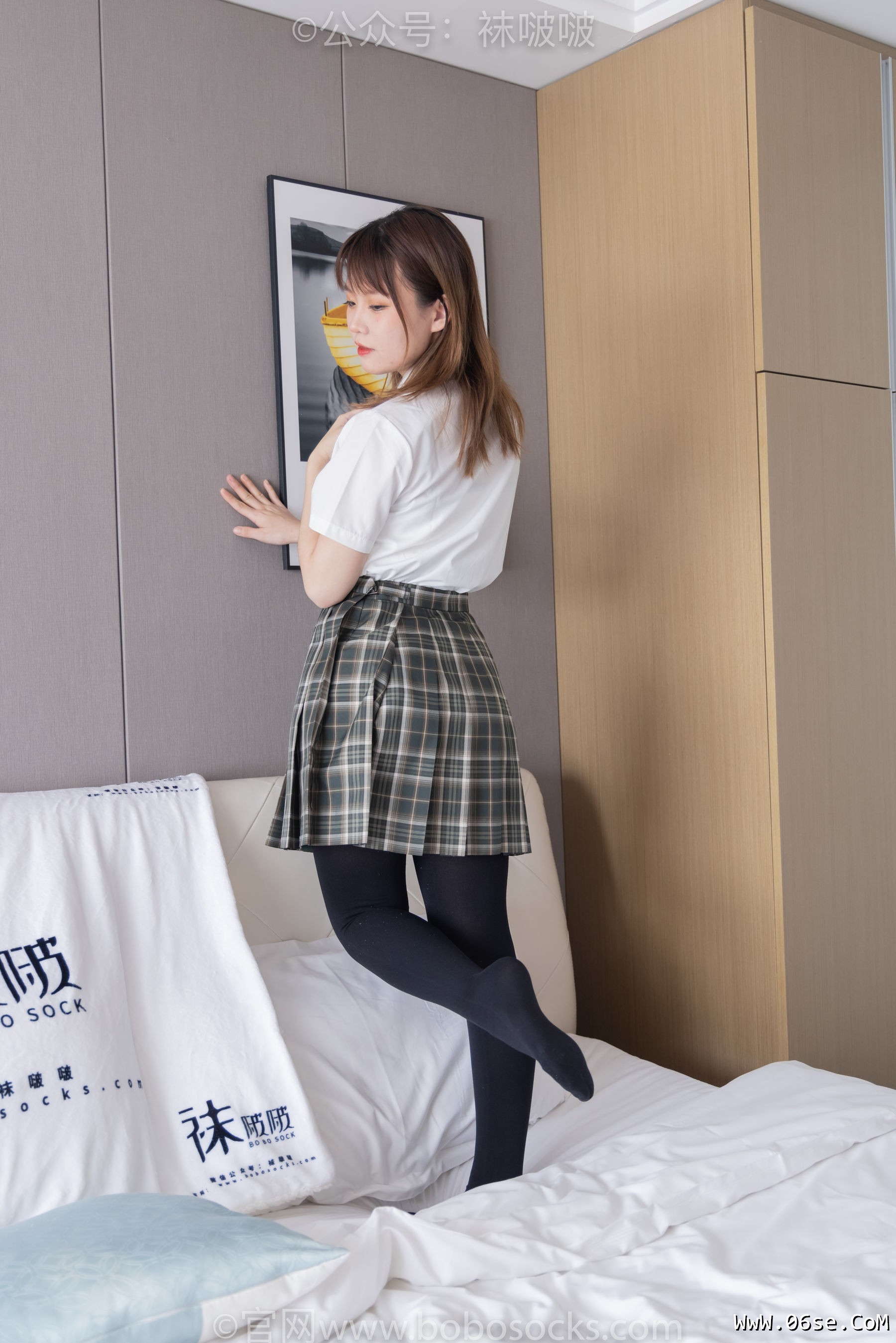 图片[119]-BoBoSocks袜啵啵 No.056 朵朵-JK制服、皮鞋、厚黑丝[135P]-六色网