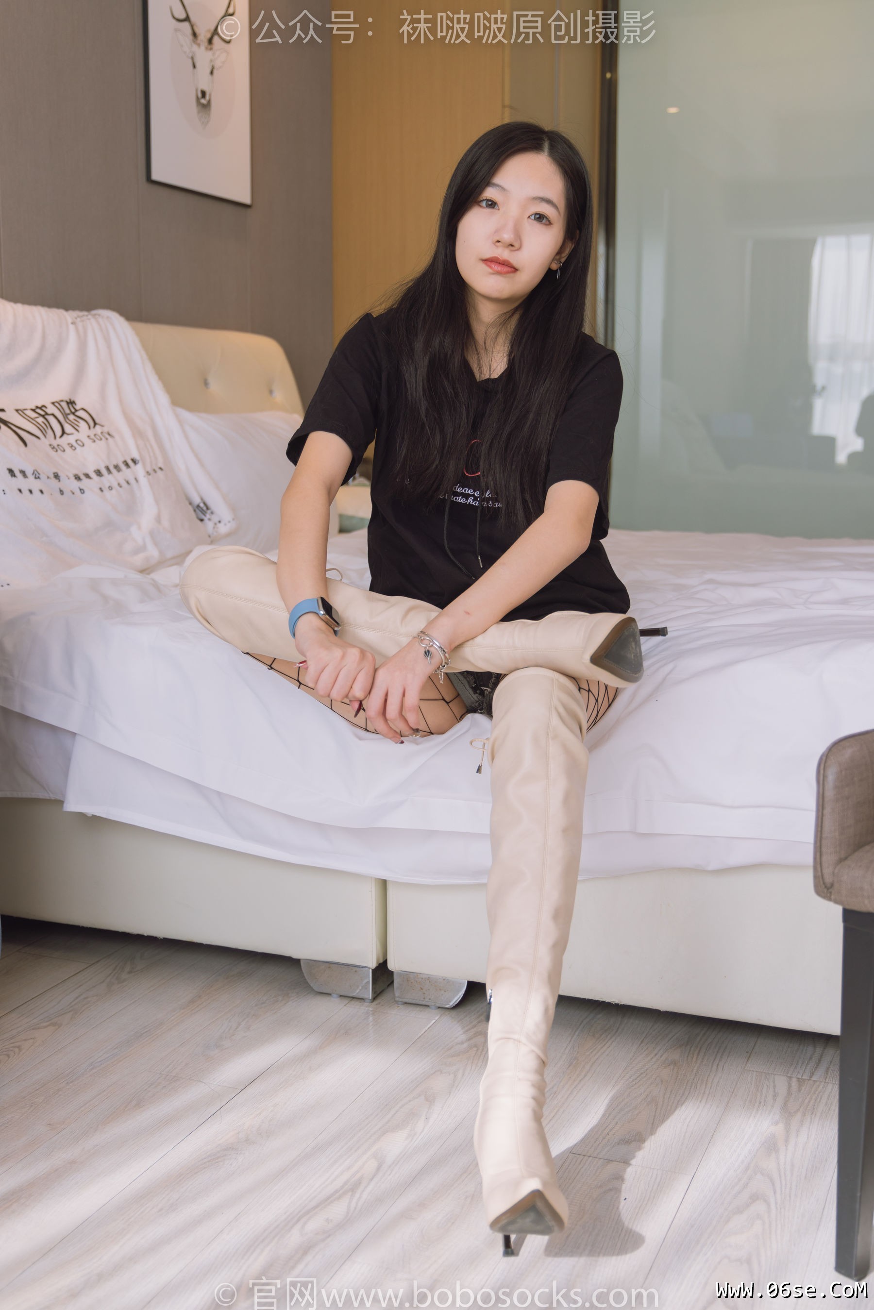 图片[127]-BoBoSocks袜啵啵 No.203 三双靴子、黑丝、网袜[144P]-六色网