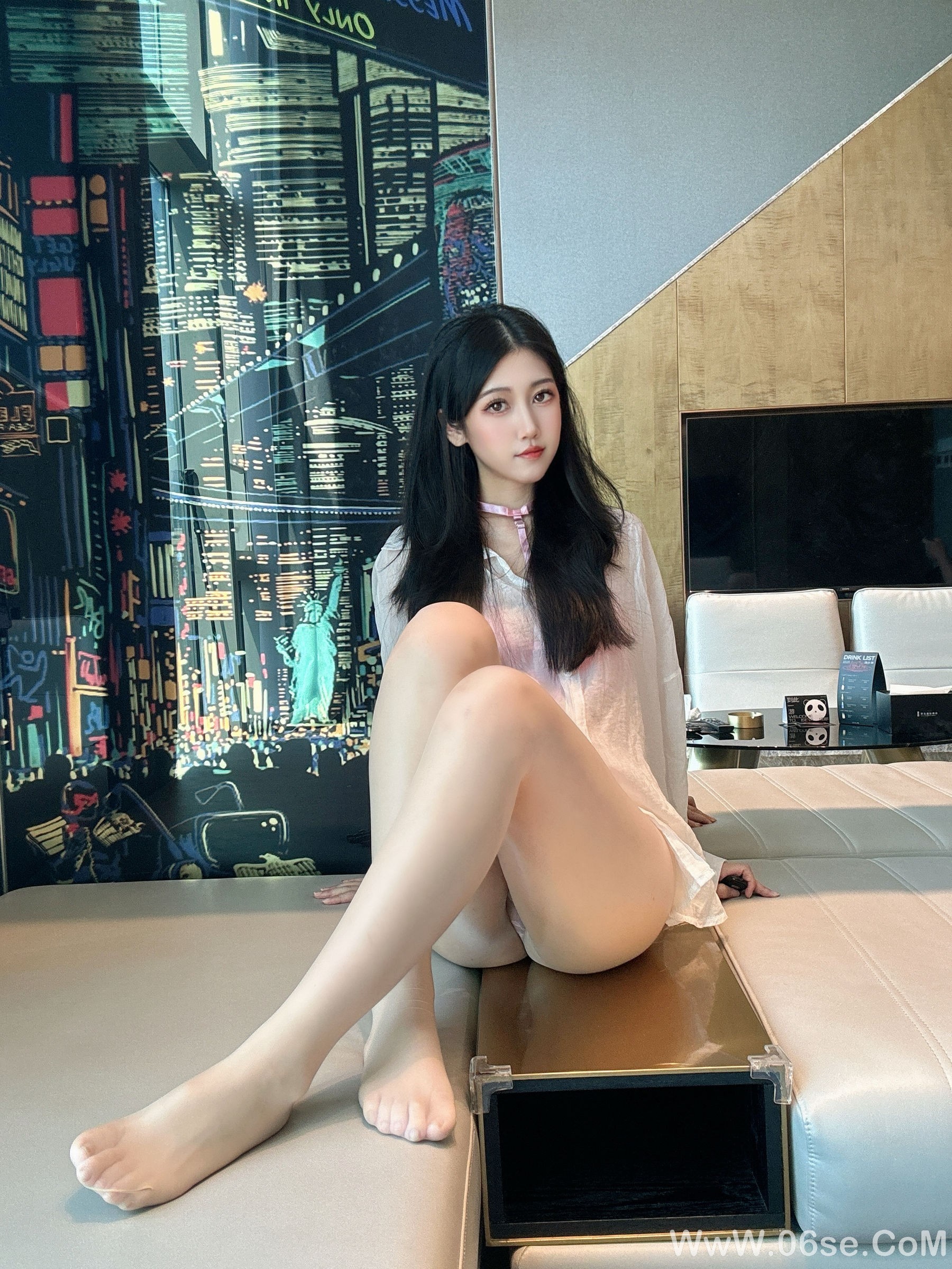 图片[48]-微博人气Coser不呆猫 – 粉色衬衣女友[66P]-六色网