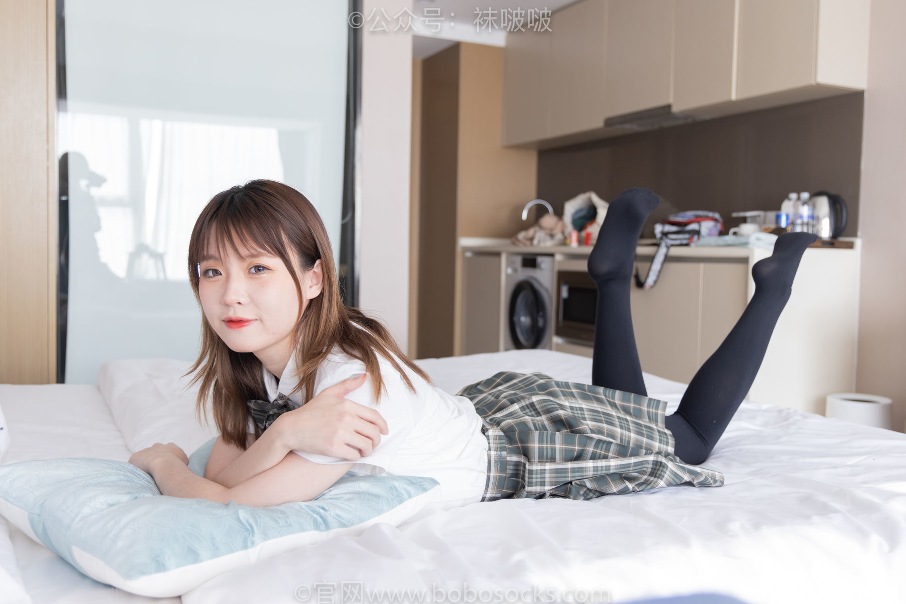 图片[97]-BoBoSocks袜啵啵 No.056 朵朵-JK制服、皮鞋、厚黑丝[135P]-六色网