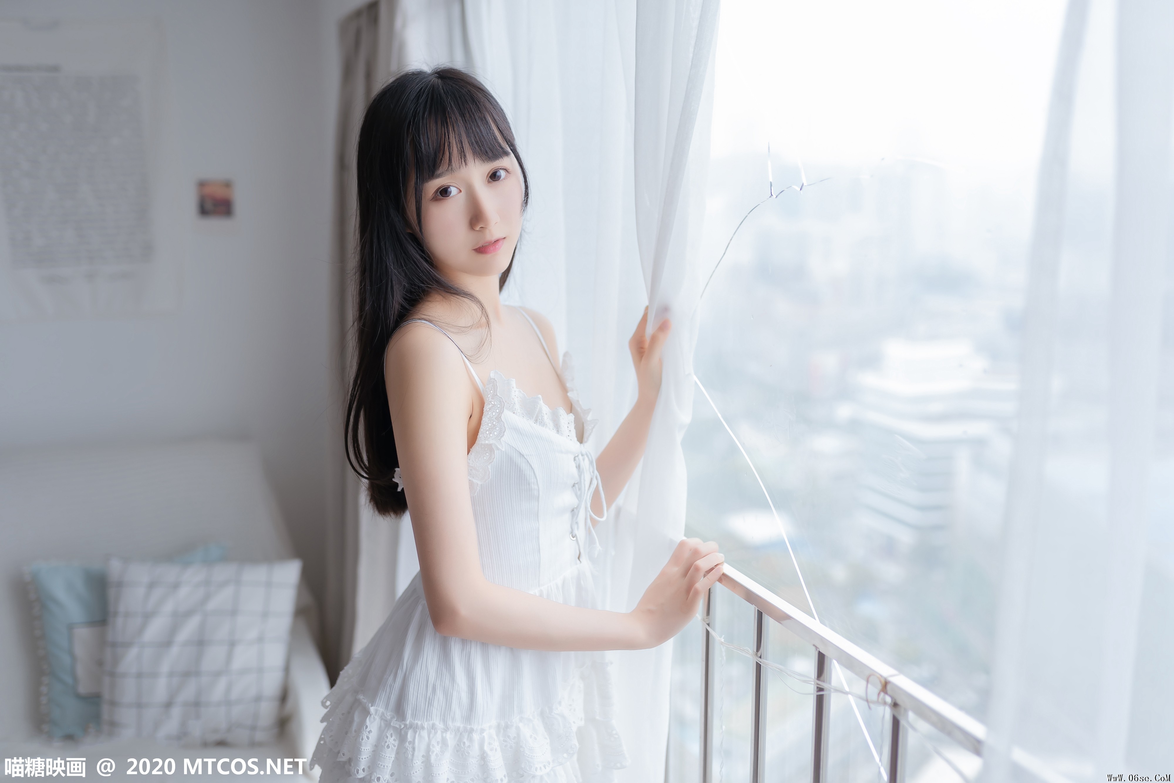 图片[20]-喵糖映画 VOL.187 白裙少女[40P／169MB]-六色网