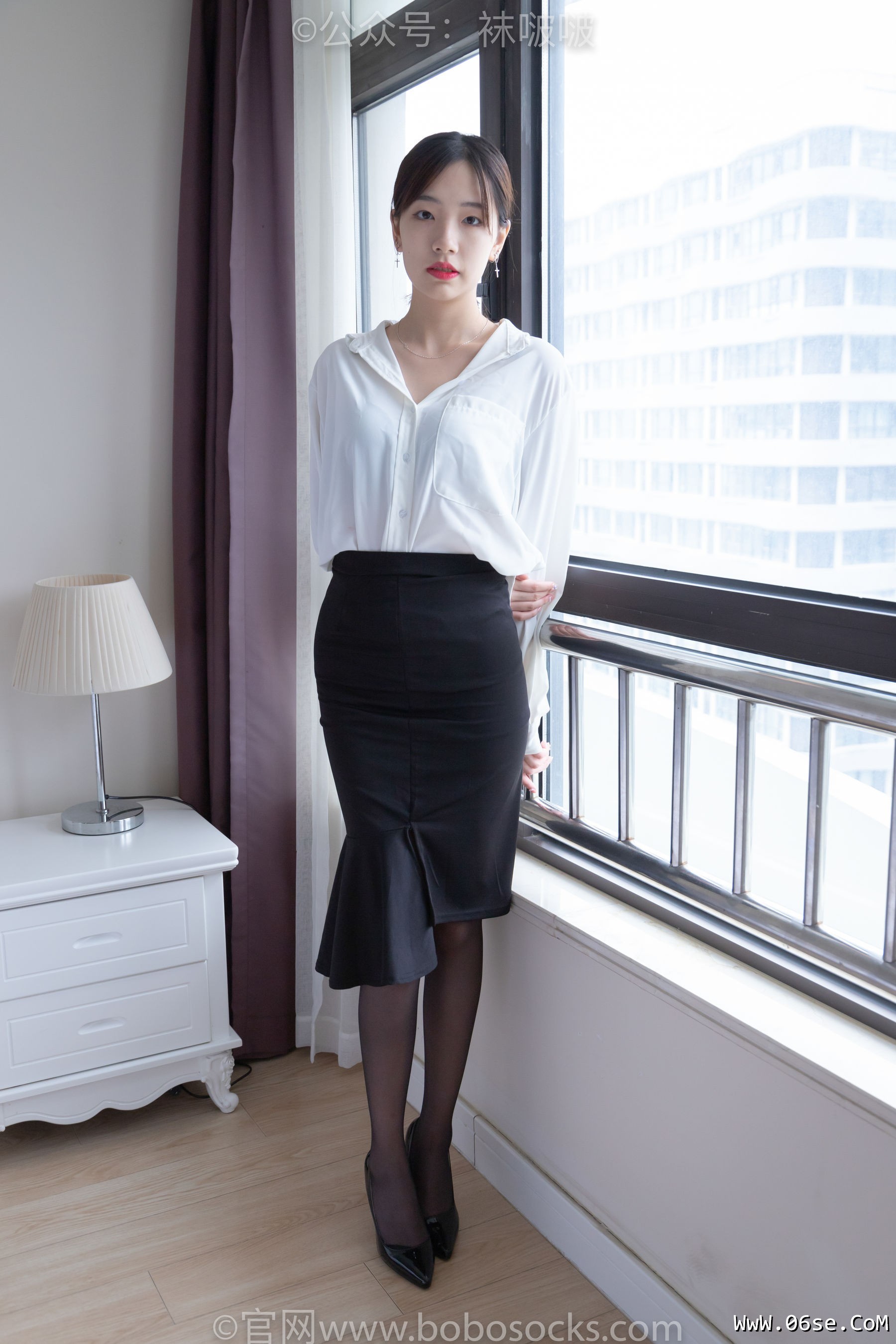 图片[4]-BoBoSocks袜啵啵 No.017 小甜豆-OL制服、高跟鞋、黑丝[131P]-六色网