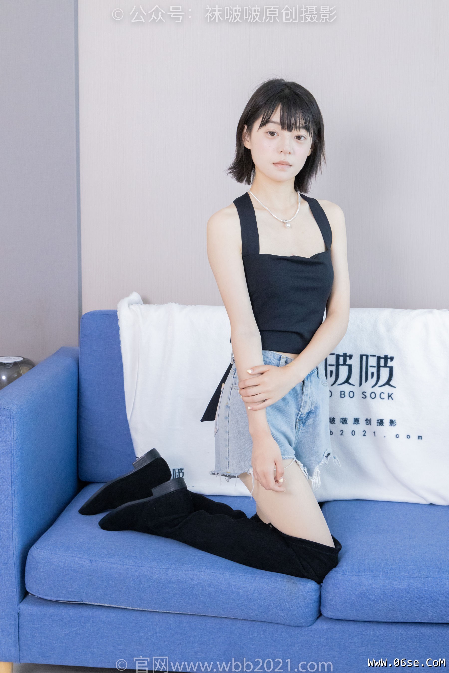 图片[73]-BoBoSocks袜啵啵 No.422 糯米 -长靴、白棉袜、肉丝[140P]-六色网