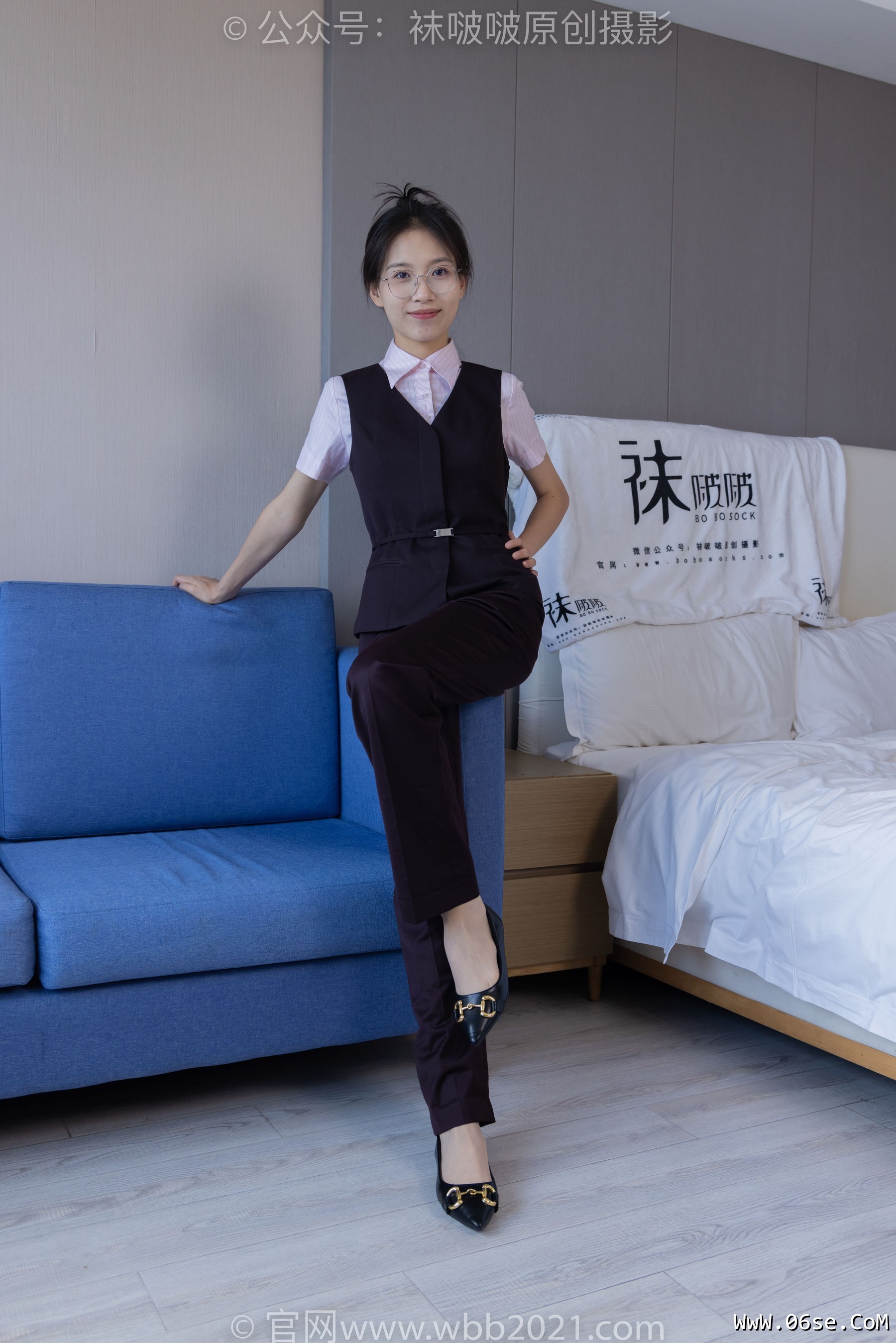 图片[34]-BoBoSocks袜啵啵 No.271 芝士 -平底鞋、短肉丝、银行制服[146P]-六色网