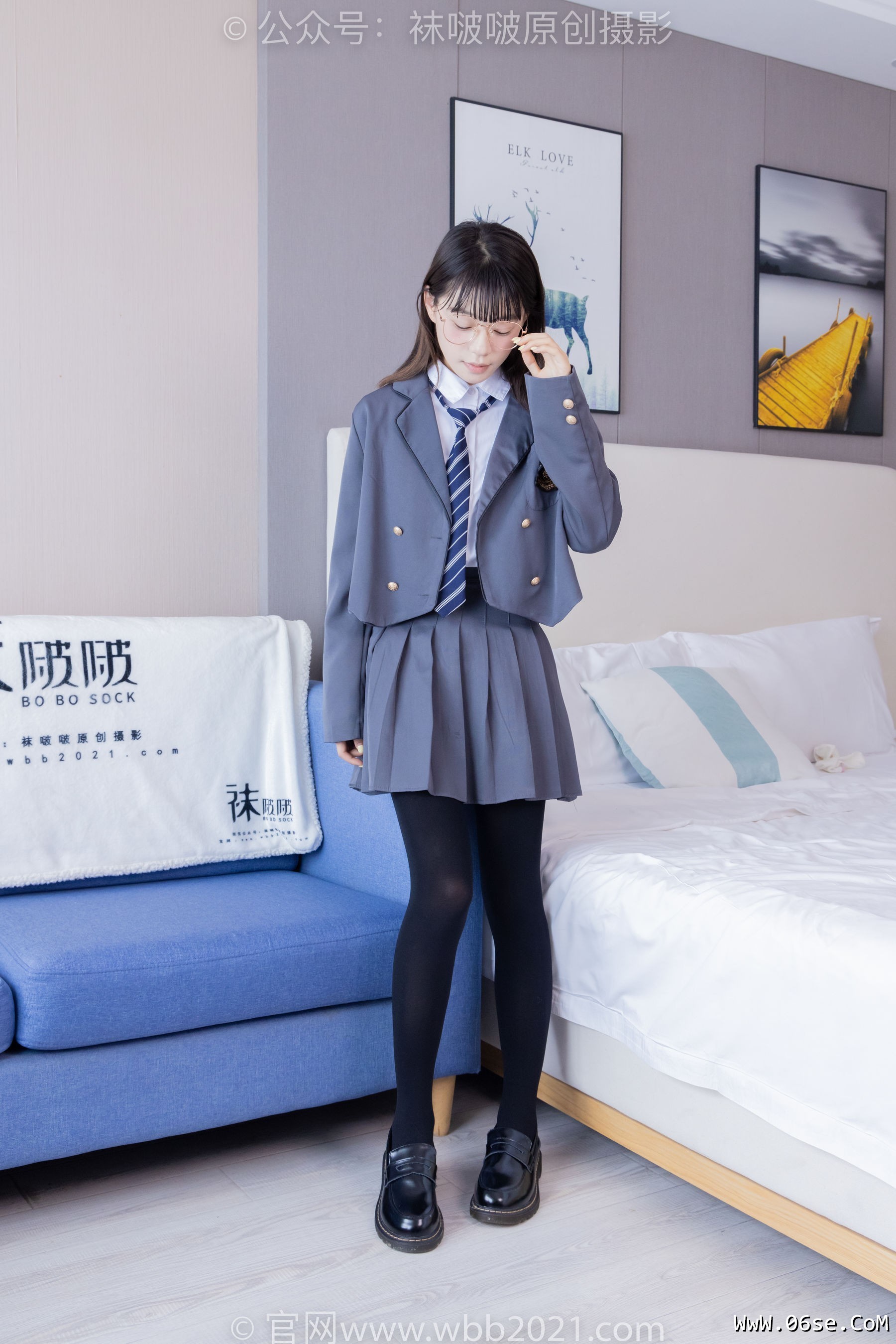 图片[64]-BoBoSocks袜啵啵 No.402 糯米 -皮鞋、厚黑丝、学院jk[140P]-六色网