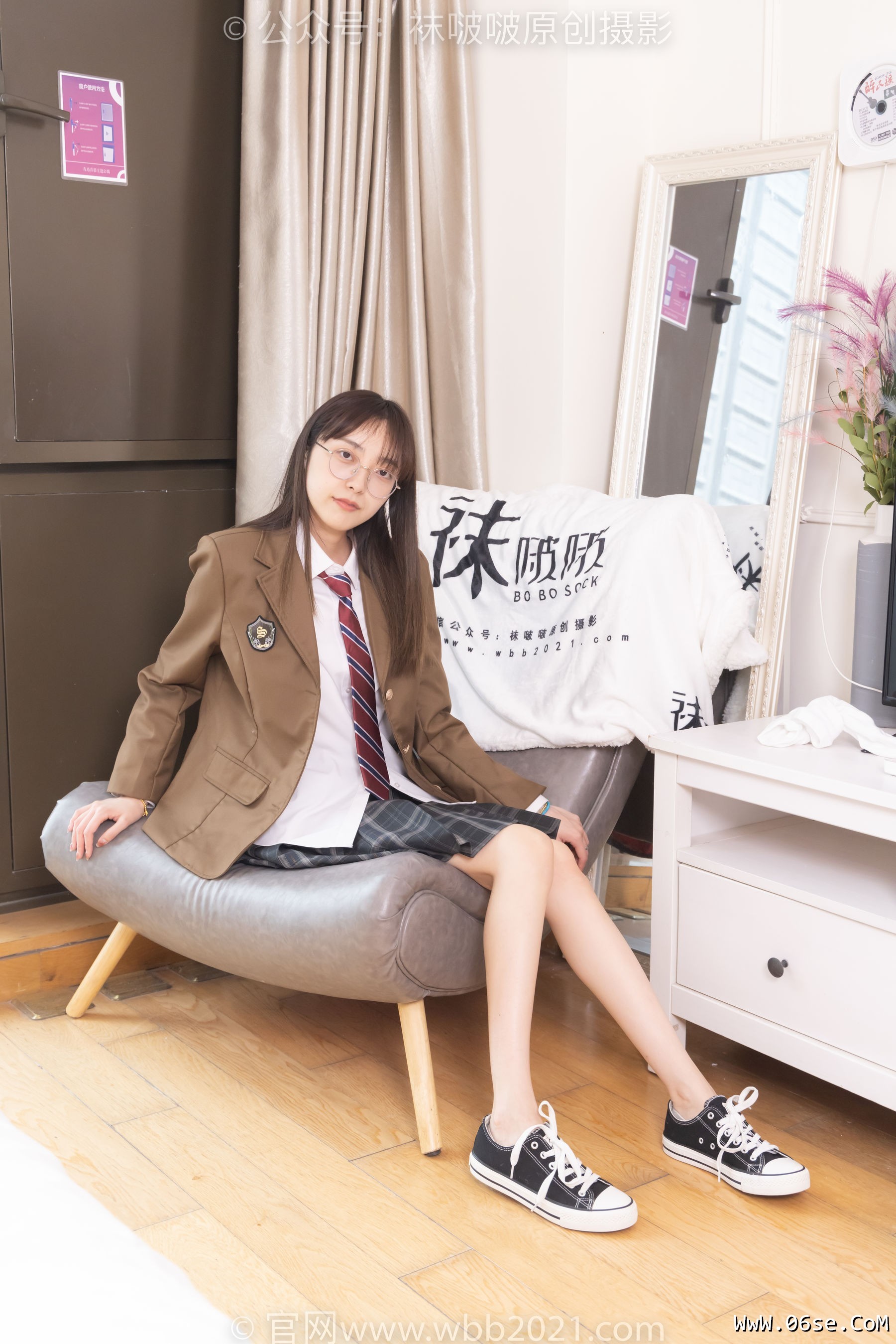 图片[40]-BoBoSocks袜啵啵 No.370 稚予 -板鞋、白棉袜、灰色棉船袜[140P]-六色网