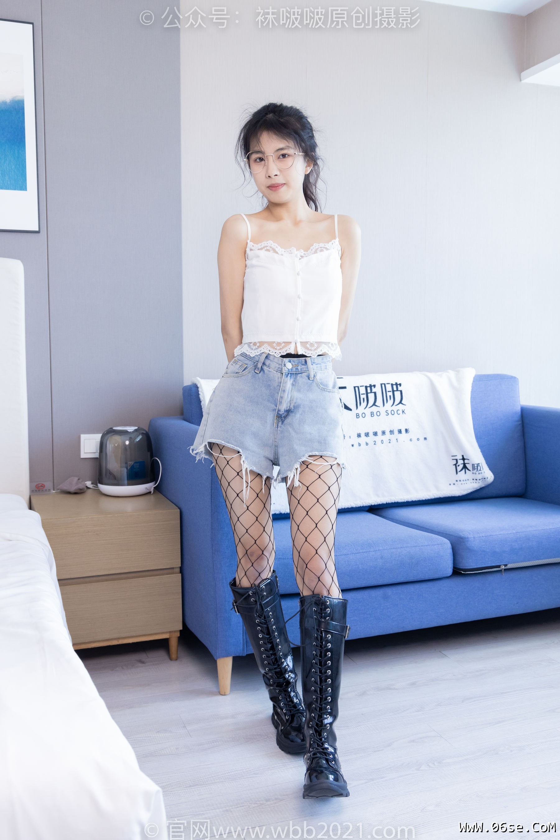 图片[119]-BoBoSocks袜啵啵 No.383 奶油 -长靴、高跟长靴、黑丝、网袜、裸足[150P]-六色网
