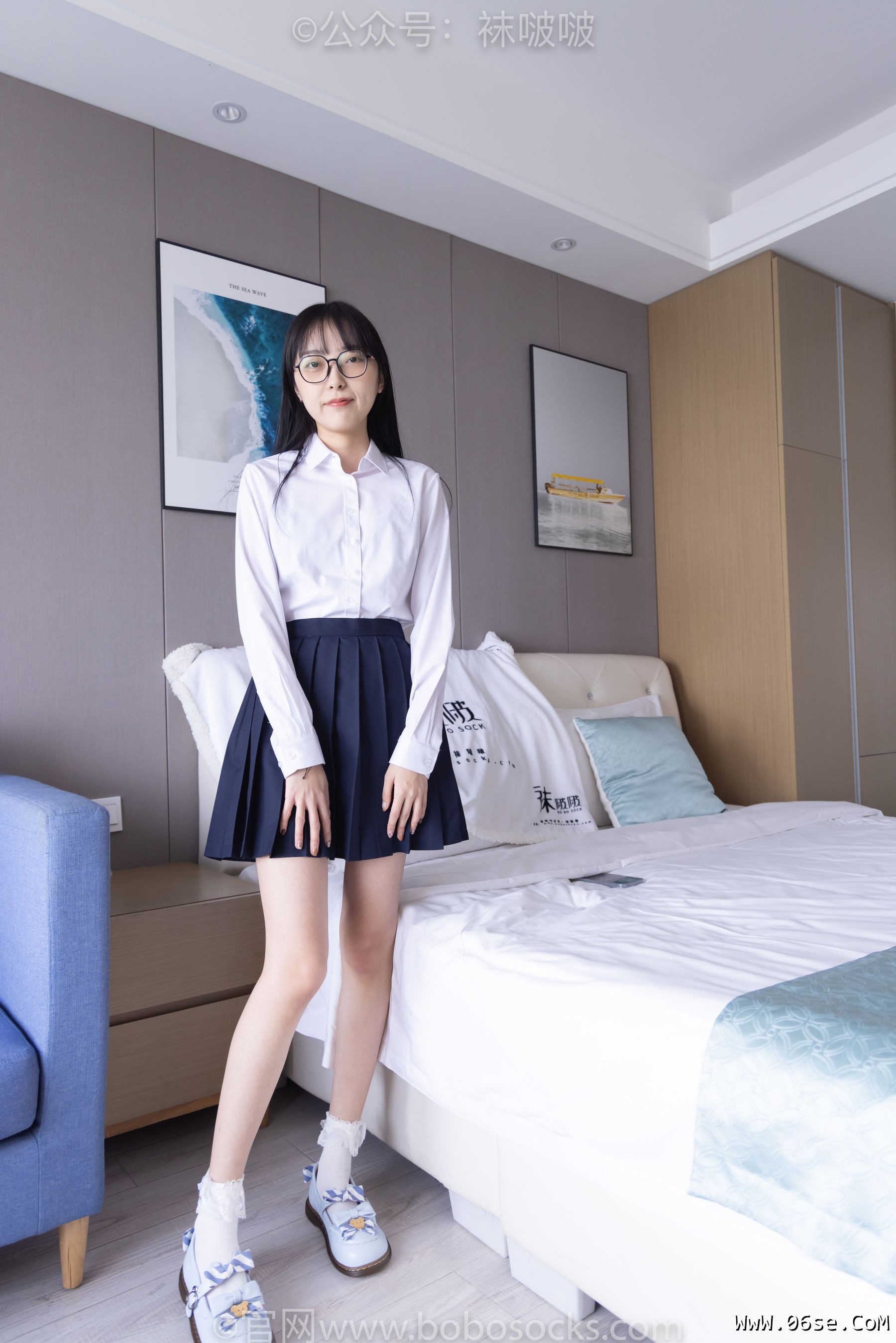 图片[2]-BoBoSocks袜啵啵 No.070 稚予-皮鞋、拖鞋、过膝袜、白棉袜[148P]-六色网
