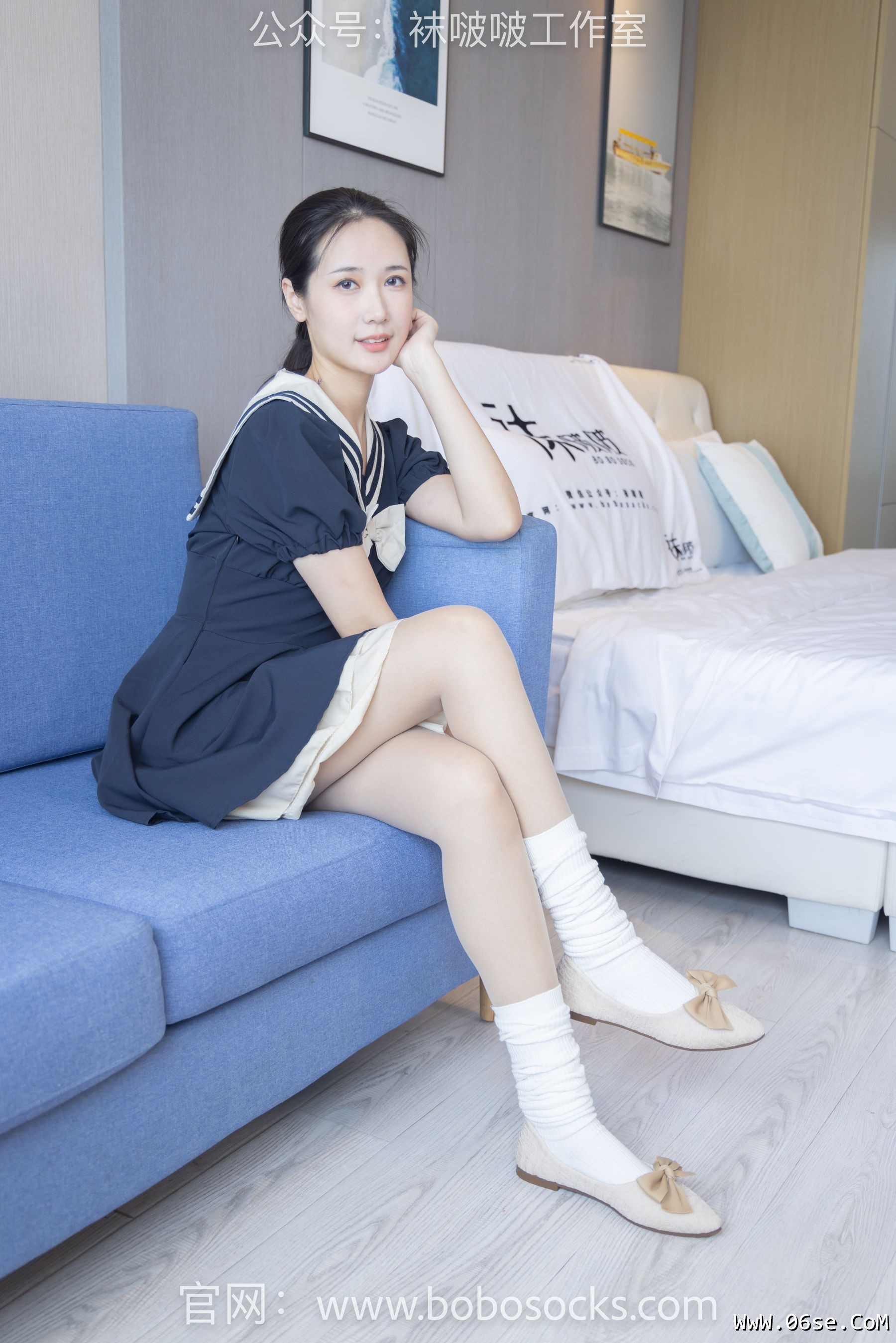 图片[5]-BoBoSocks袜啵啵 No.107 小安-平底鞋、白棉袜、肉丝[140P]-六色网