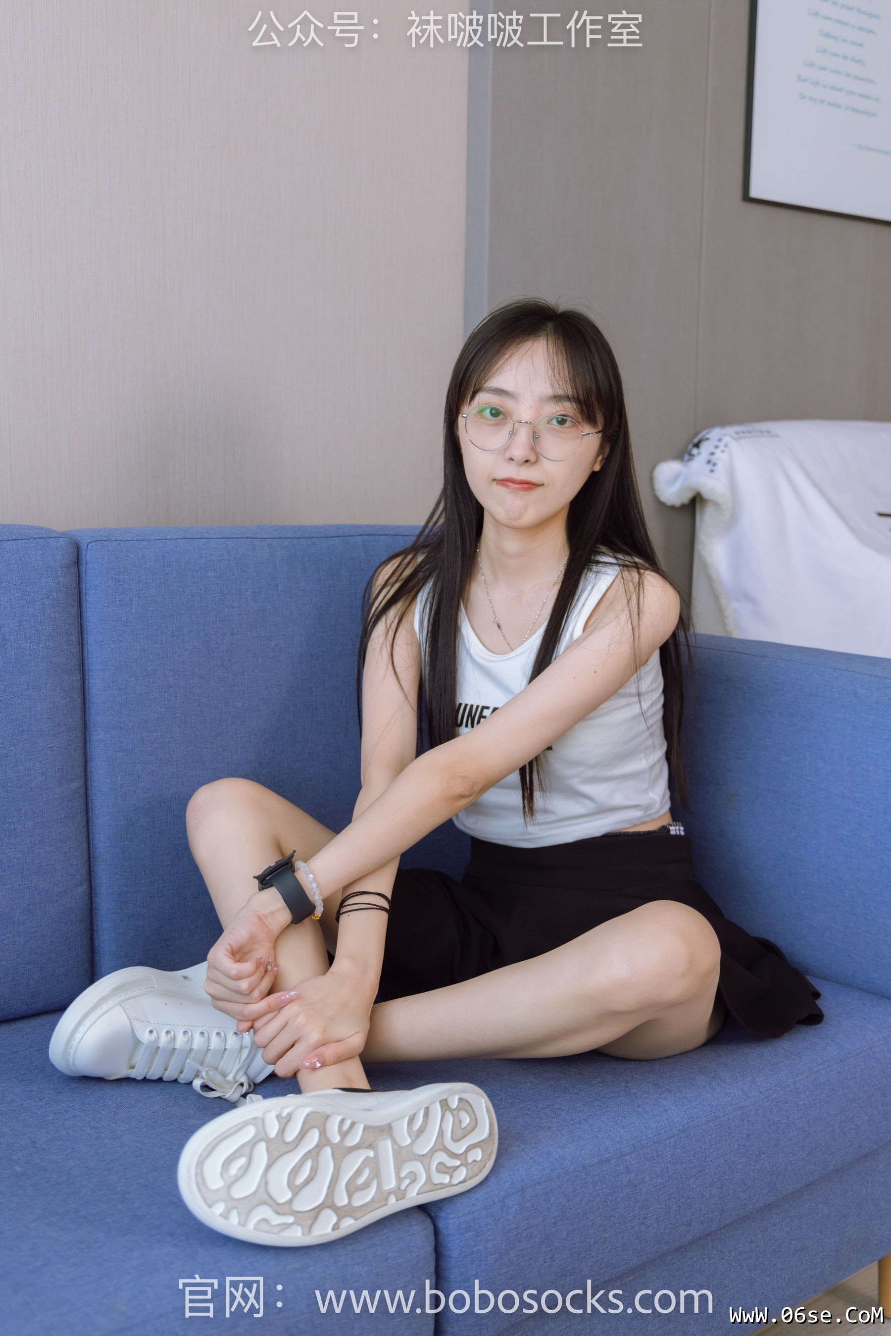 图片[51]-BoBoSocks袜啵啵 No.127 稚予-麦昆板鞋、两双自然穿旧棉袜、裸足[139P]-六色网