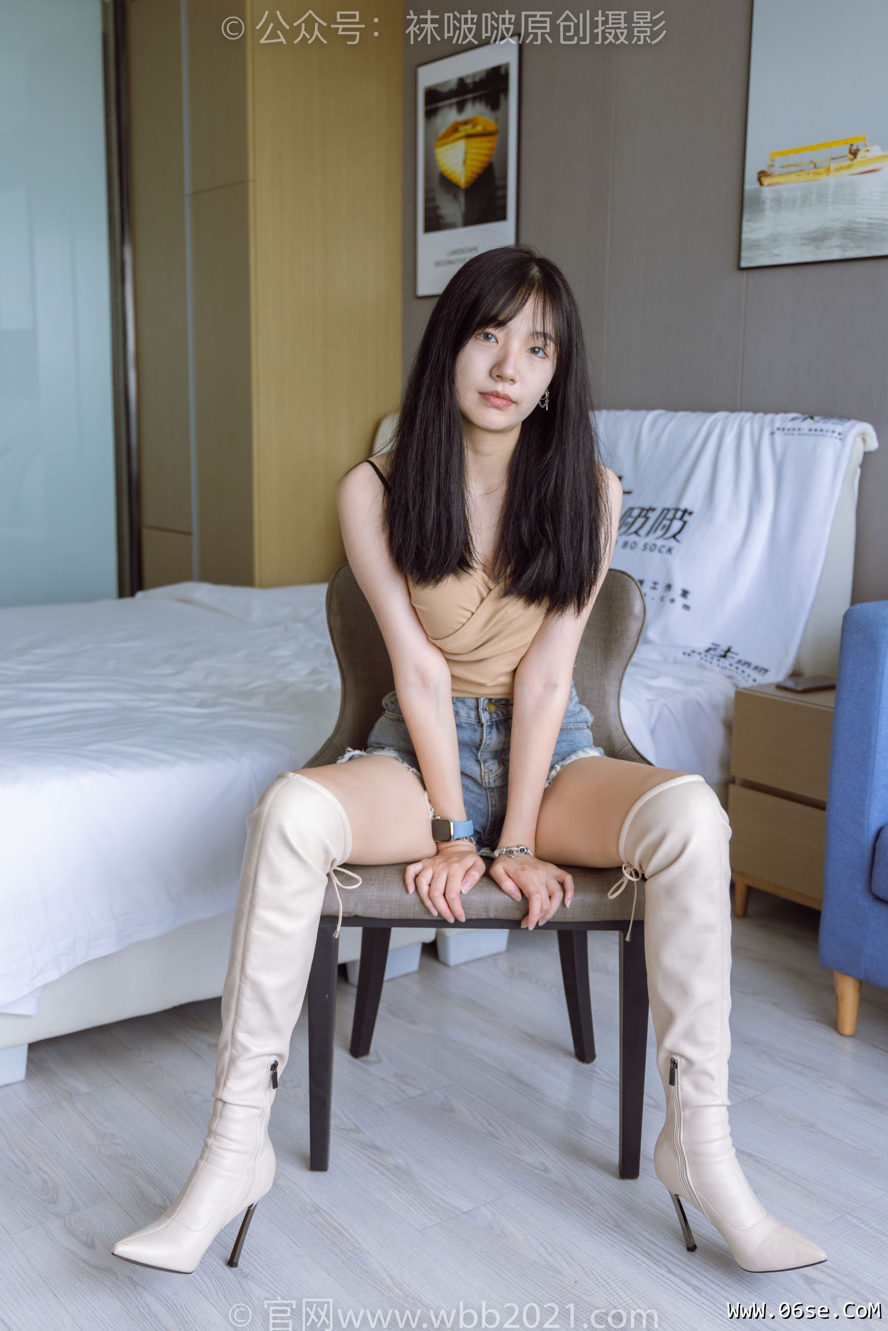 图片[130]-BoBoSocks袜啵啵 No.441 小甜豆 -高跟长靴、白棉袜、裸足[179P]-六色网