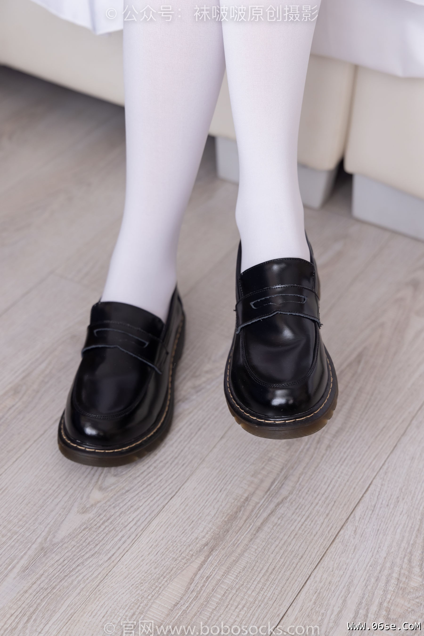 图片[13]-BoBoSocks袜啵啵 No.195 小甜豆-黑皮鞋、厚白丝、女仆装[135P]-六色网