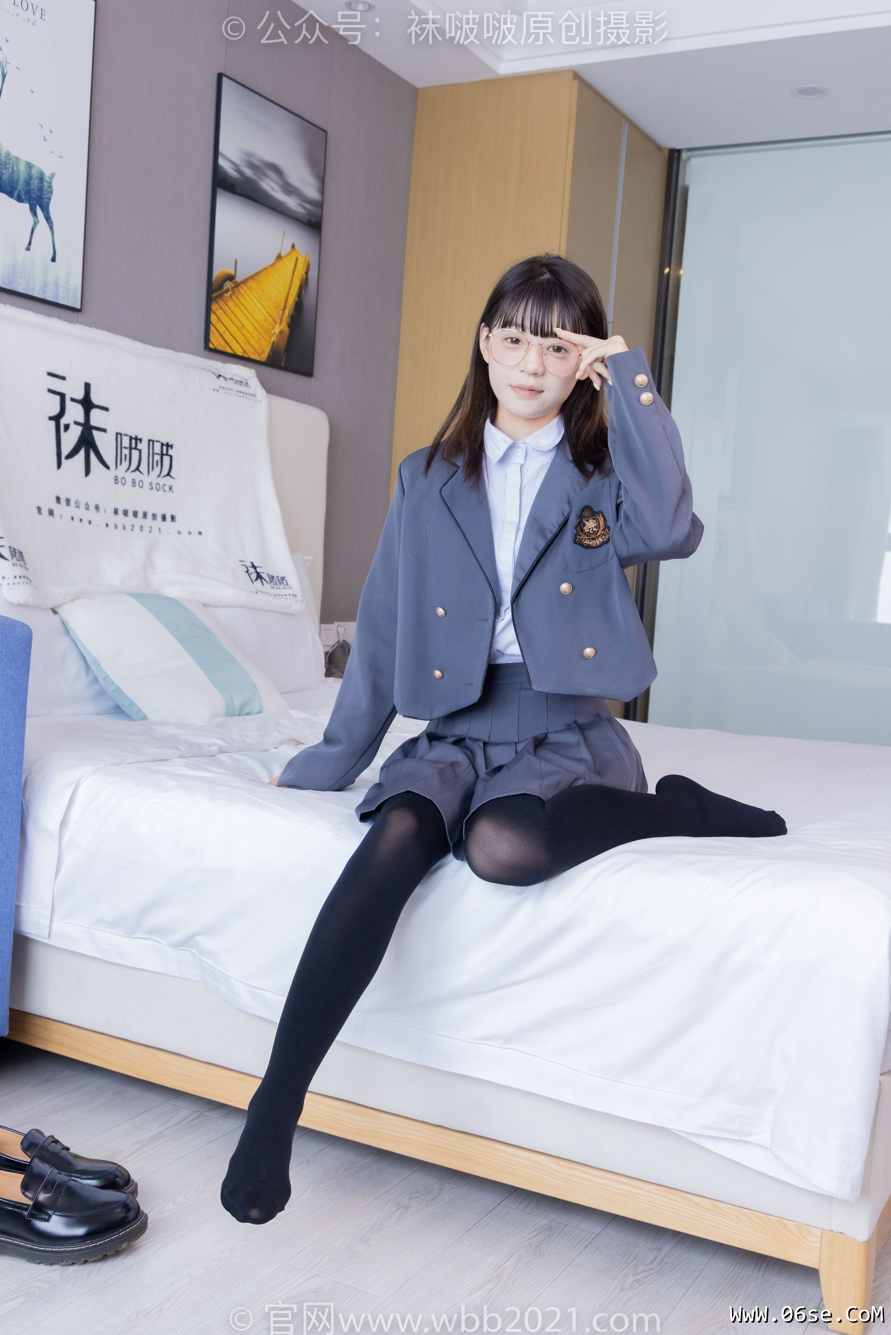 图片[44]-BoBoSocks袜啵啵 No.402 糯米 -皮鞋、厚黑丝、学院jk[140P]-六色网