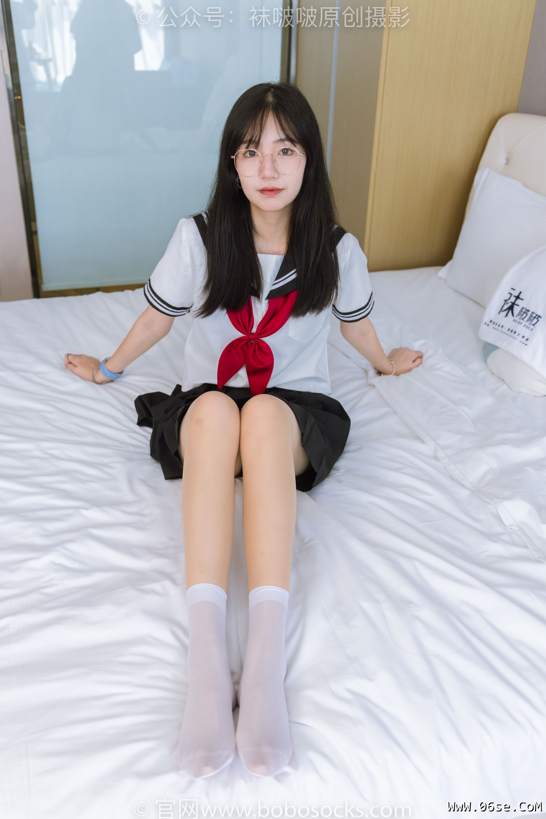 图片[100]-BoBoSocks袜啵啵 No.197 小甜豆-皮鞋、短白丝、肉丝、jk制服[139P]-六色网