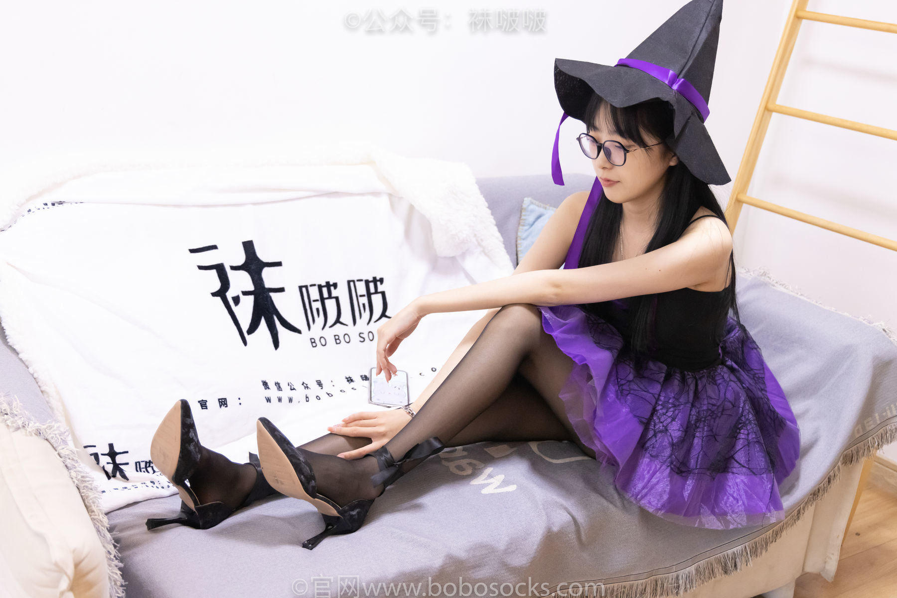 图片[27]-BoBoSocks袜啵啵 No.051 稚予-魔女装、高跟鞋、黑丝[123P]-六色网
