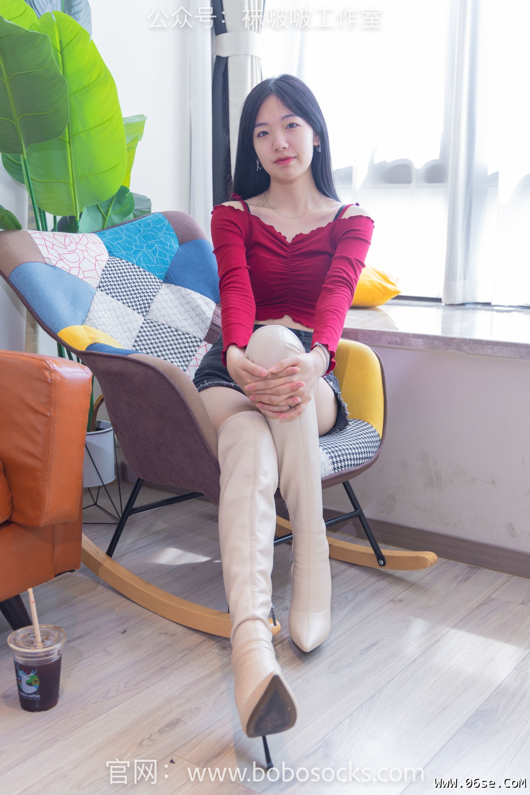 图片[137]-BoBoSocks袜啵啵 No.120 小甜豆-高跟长靴、白棉袜、裸足[170P]-六色网