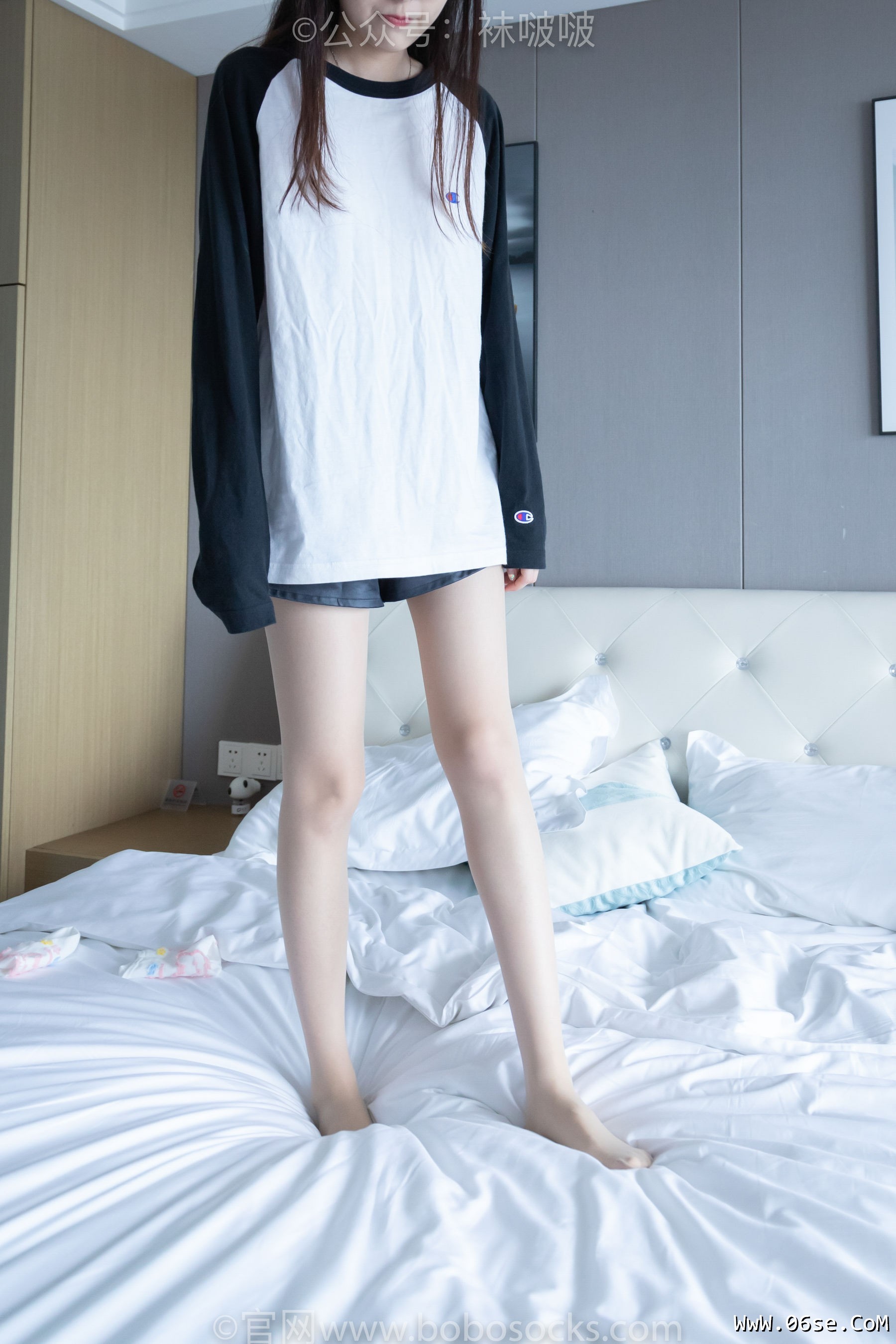 图片[132]-BoBoSocks袜啵啵 No.015 稚予-阿迪板鞋、白色短棉袜、肉丝[148P]-六色网