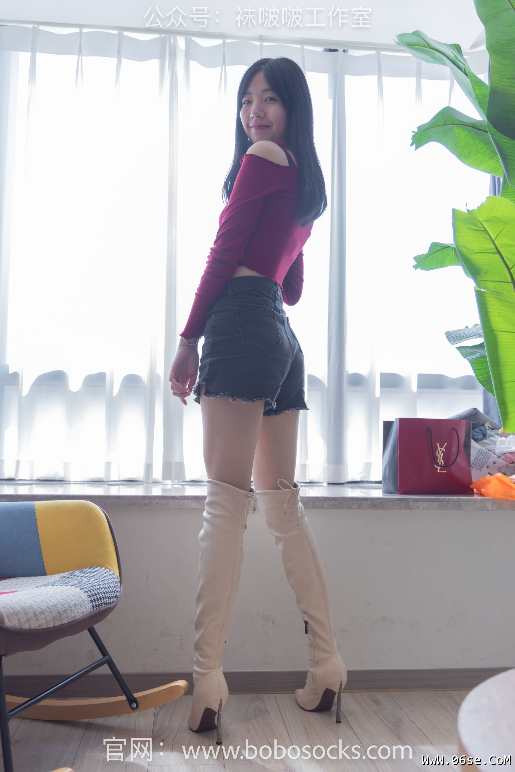 图片[85]-BoBoSocks袜啵啵 No.120 小甜豆-高跟长靴、白棉袜、裸足[170P]-六色网