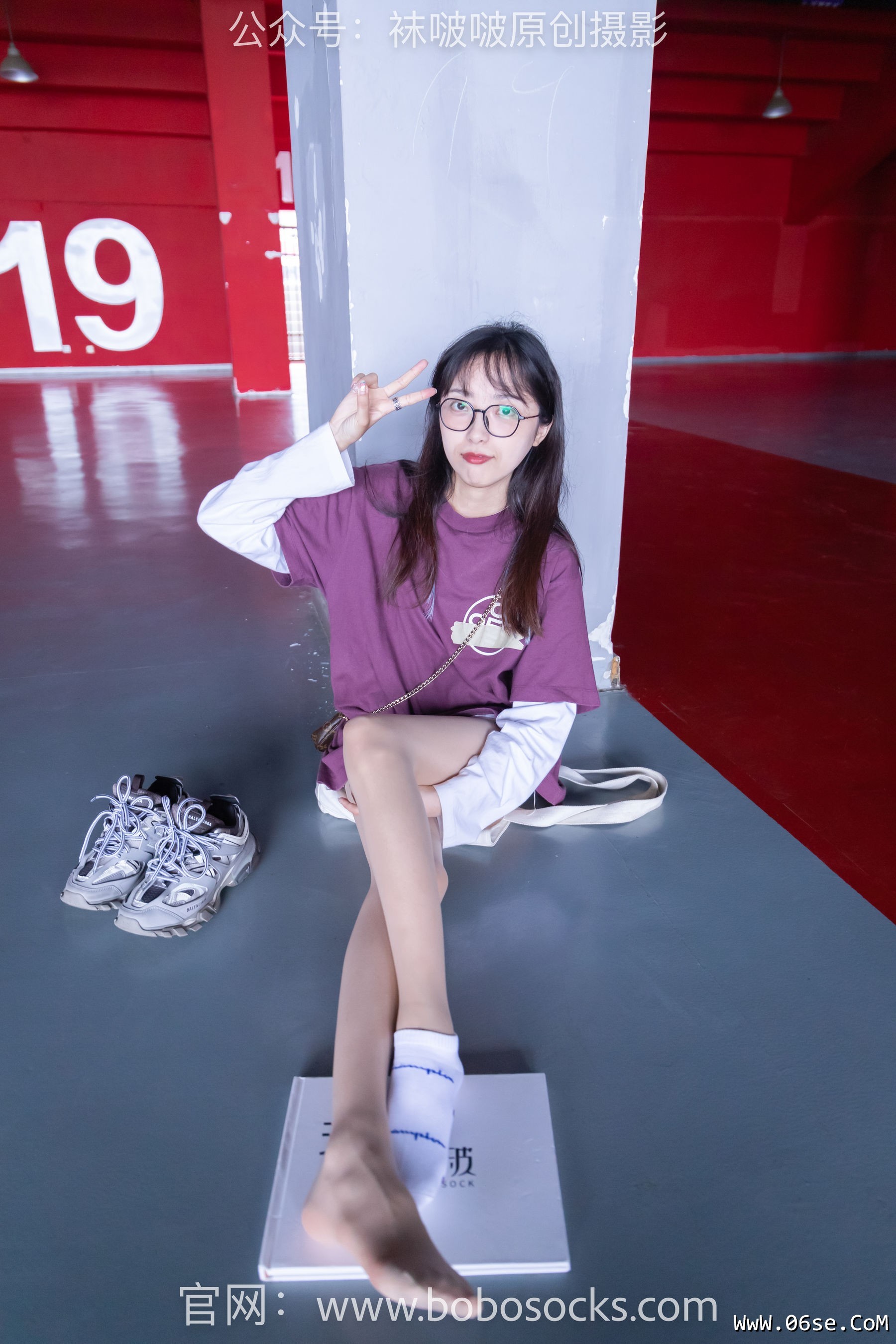 图片[115]-BoBoSocks袜啵啵 积分限定作品010 稚予-巴黎世家运动鞋、白棉袜、肉丝[144P]-六色网