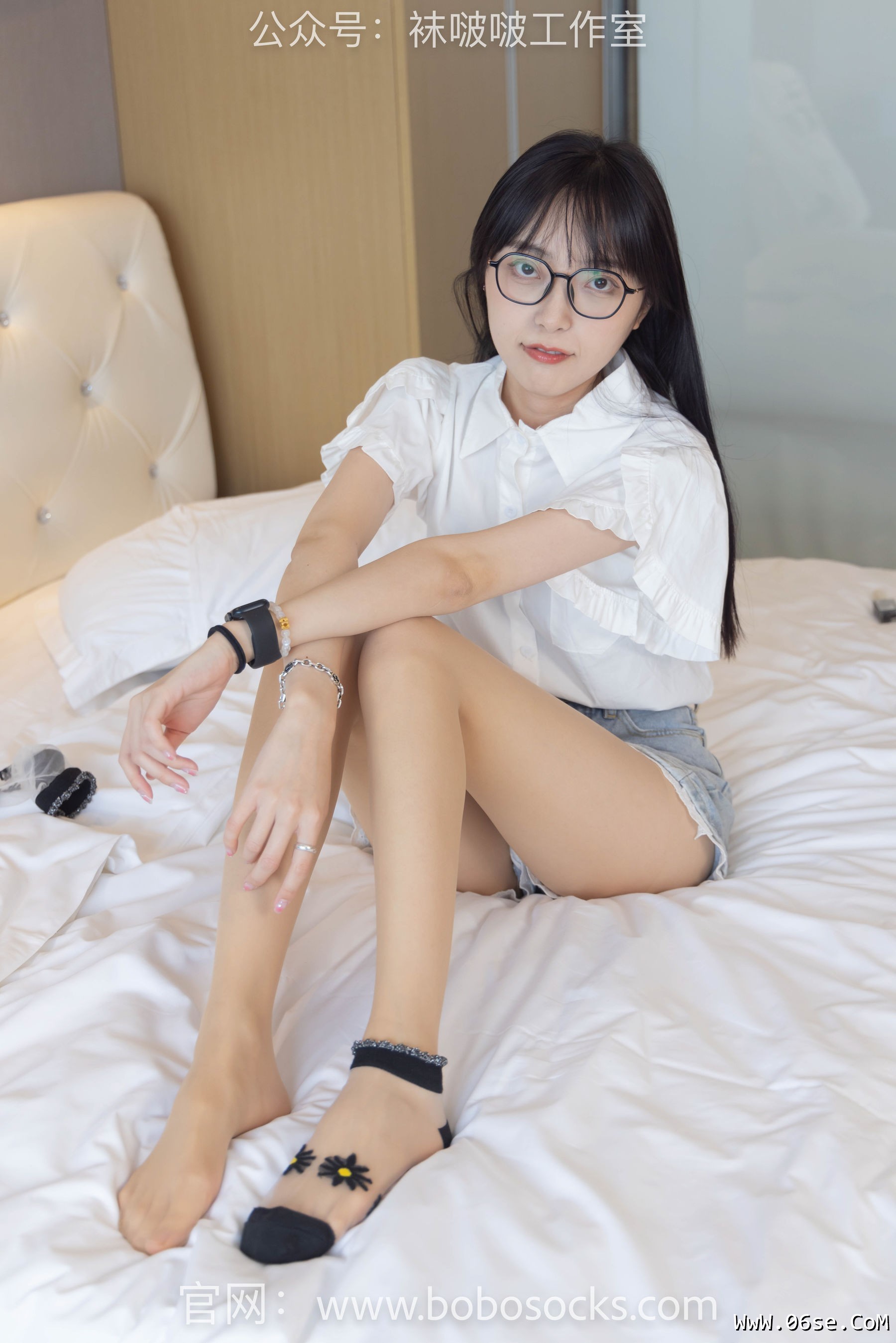 图片[104]-BoBoSocks袜啵啵 No.097 稚予-板鞋、玻璃丝短袜、肉丝[140P]-六色网