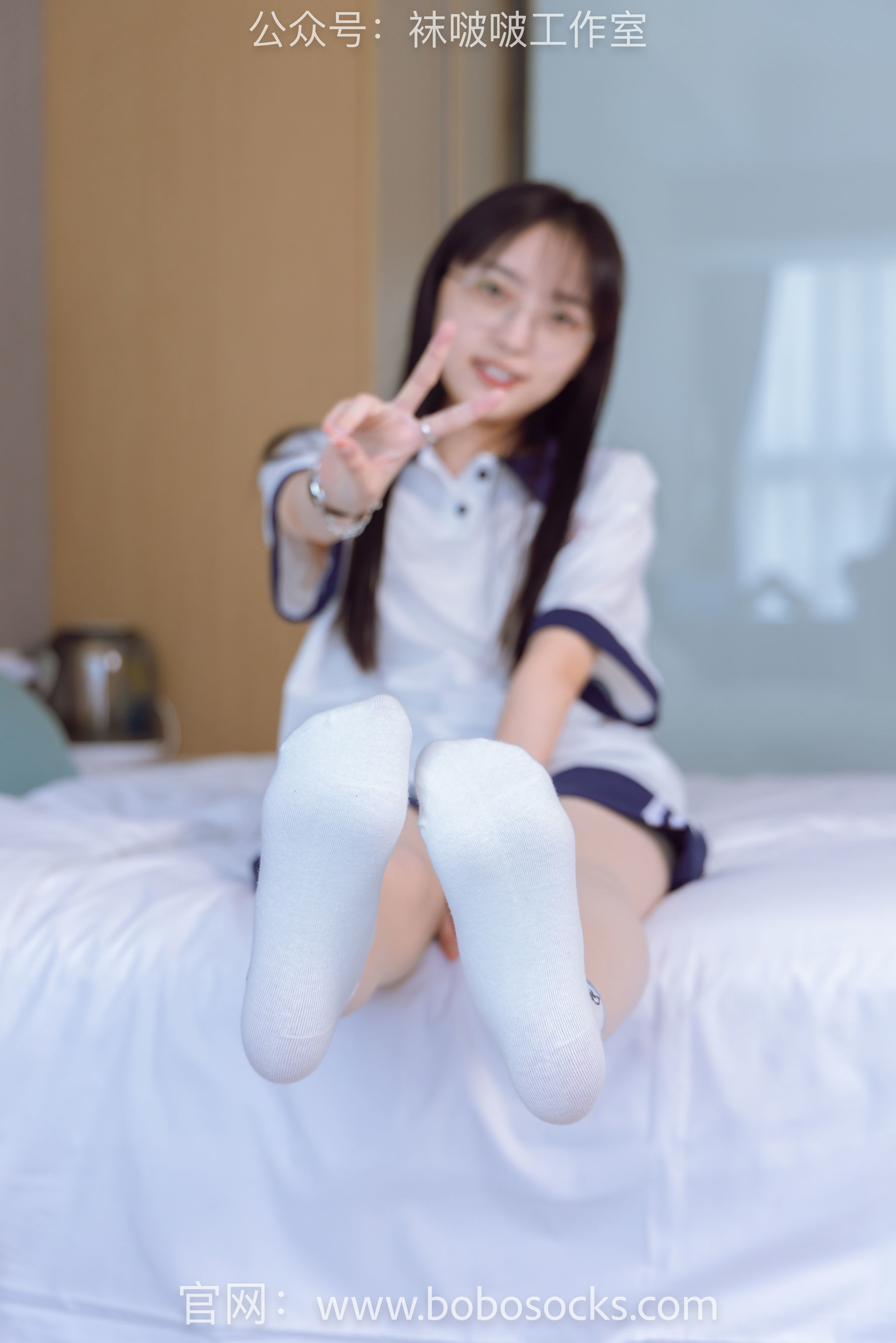 图片[102]-BoBoSocks袜啵啵 No.118 稚予-运动鞋、白棉袜、肉丝、踩小熊玩偶[140P]-六色网