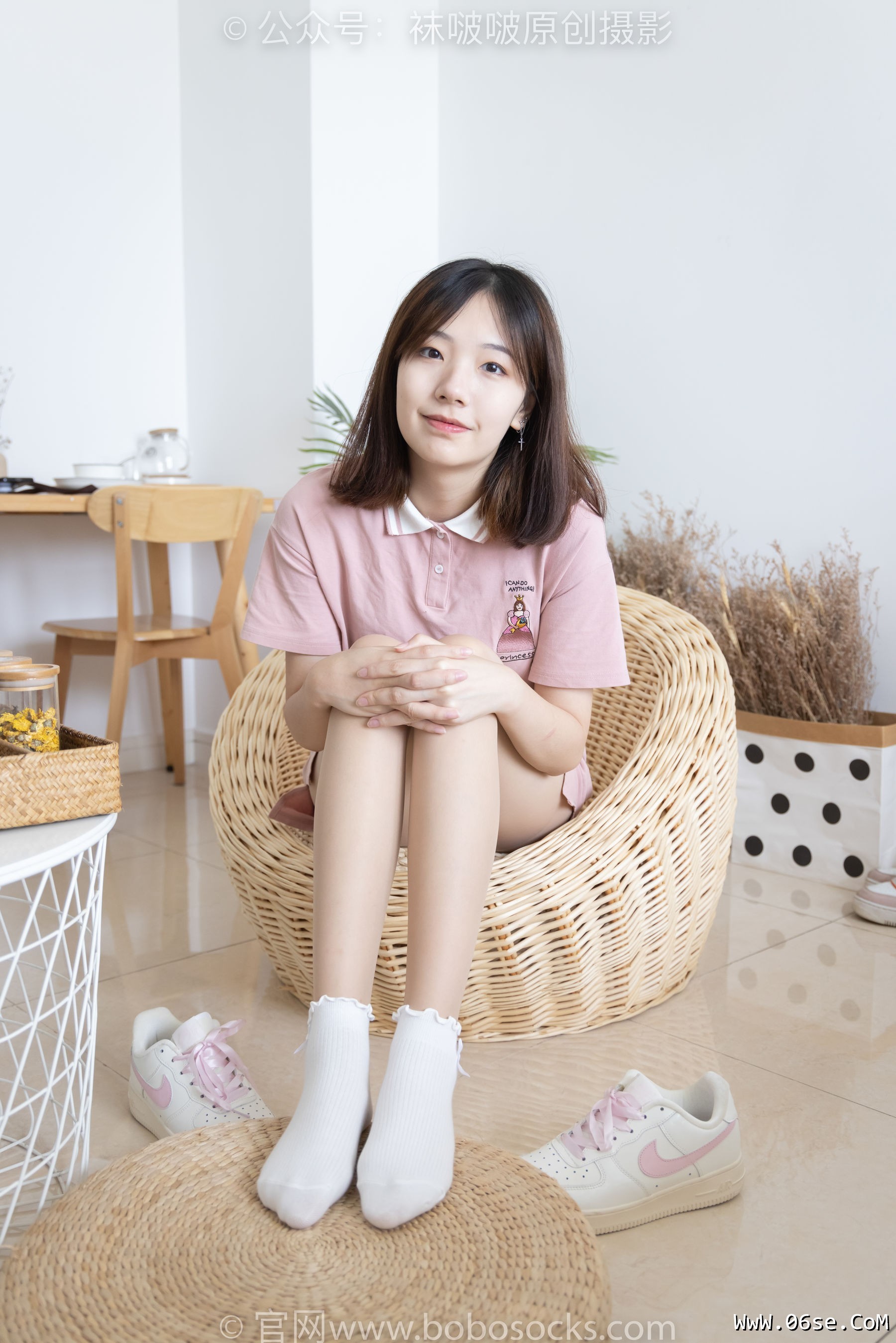 图片[71]-BoBoSocks袜啵啵 No.163 小甜豆-空军一号板鞋、白棉袜、肉丝[135P]-六色网
