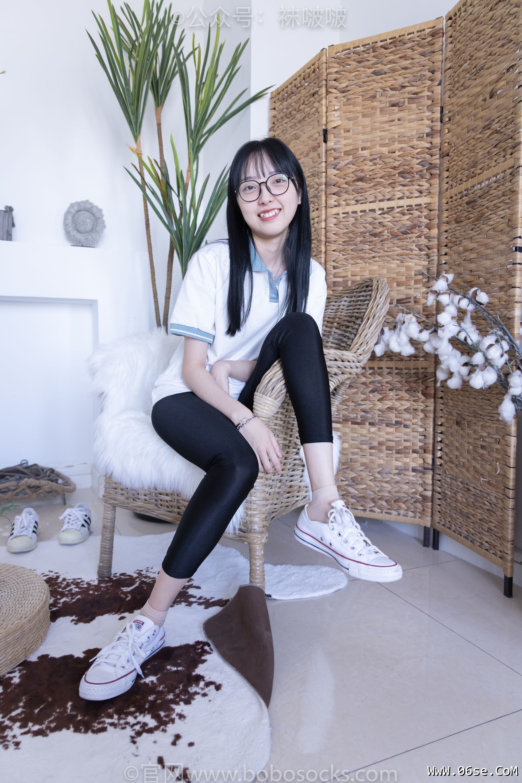 图片[56]-BoBoSocks袜啵啵 No.044 稚予-贝壳头、匡威帆布鞋、短肉丝[154P]-六色网