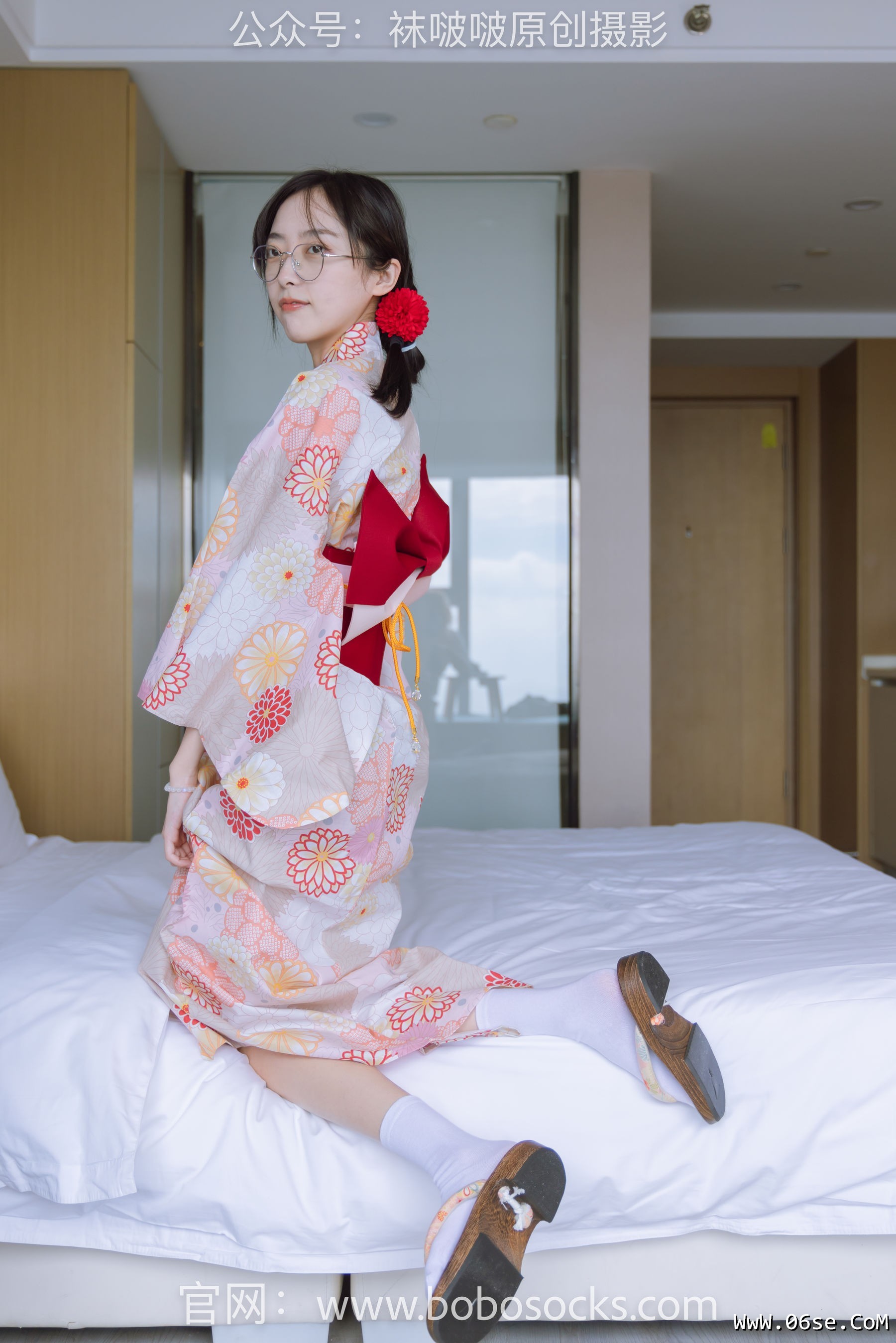 图片[35]-BoBoSocks袜啵啵 No.137 稚予-木屐、分指白棉袜、裸足、和风浴衣[170P]-六色网