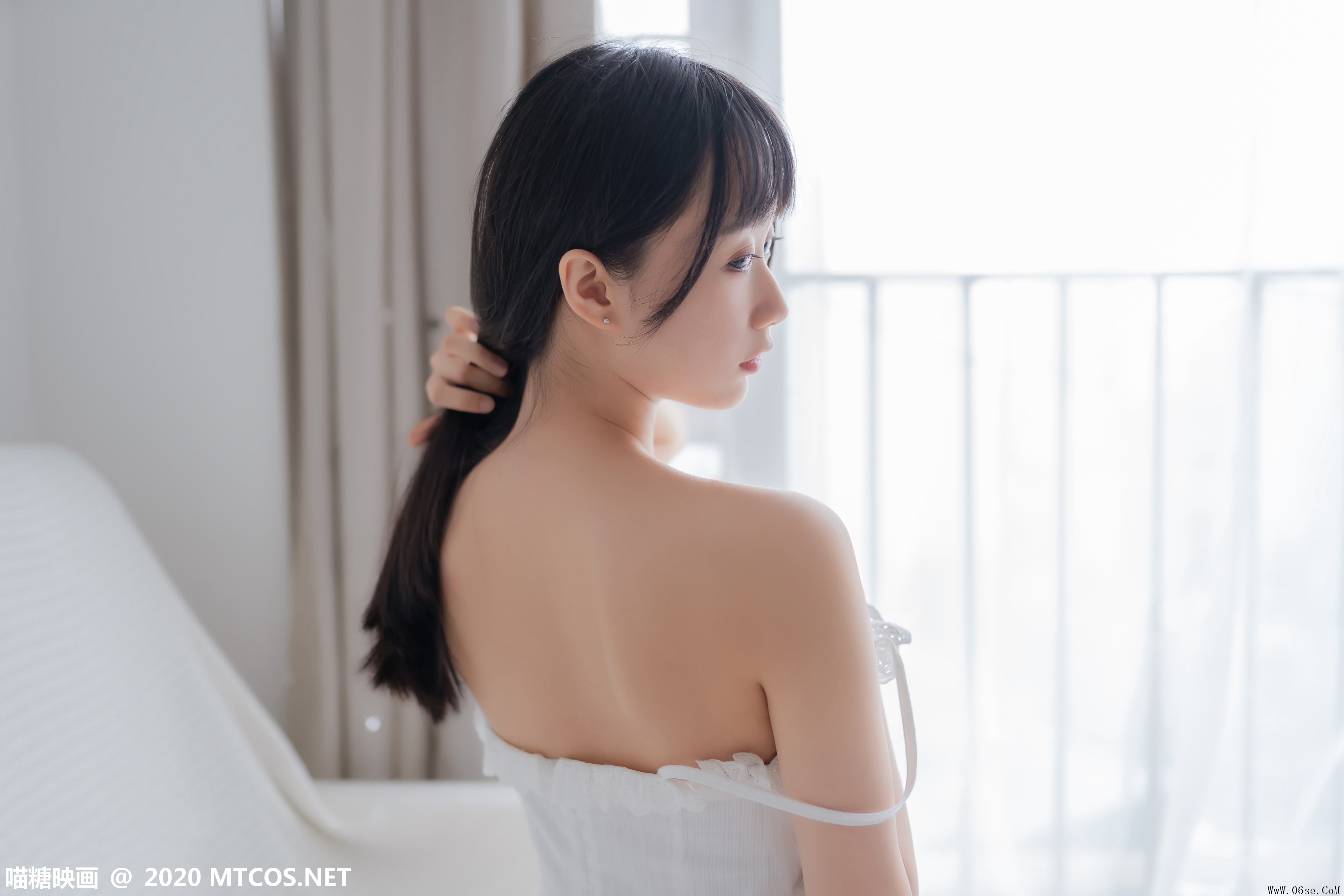 图片[3]-喵糖映画 VOL.187 白裙少女[40P／169MB]-六色网