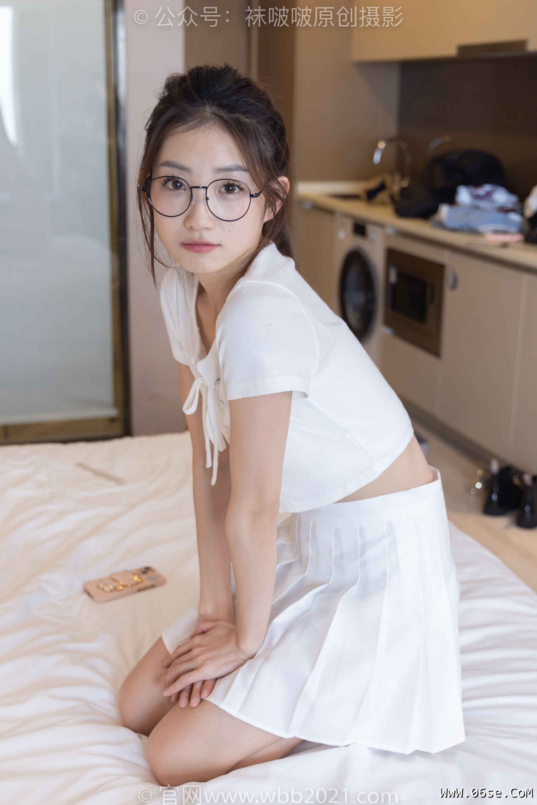 图片[22]-BoBoSocks袜啵啵 No.258 小沫 -贝壳头板鞋、白棉袜[148P]-六色网