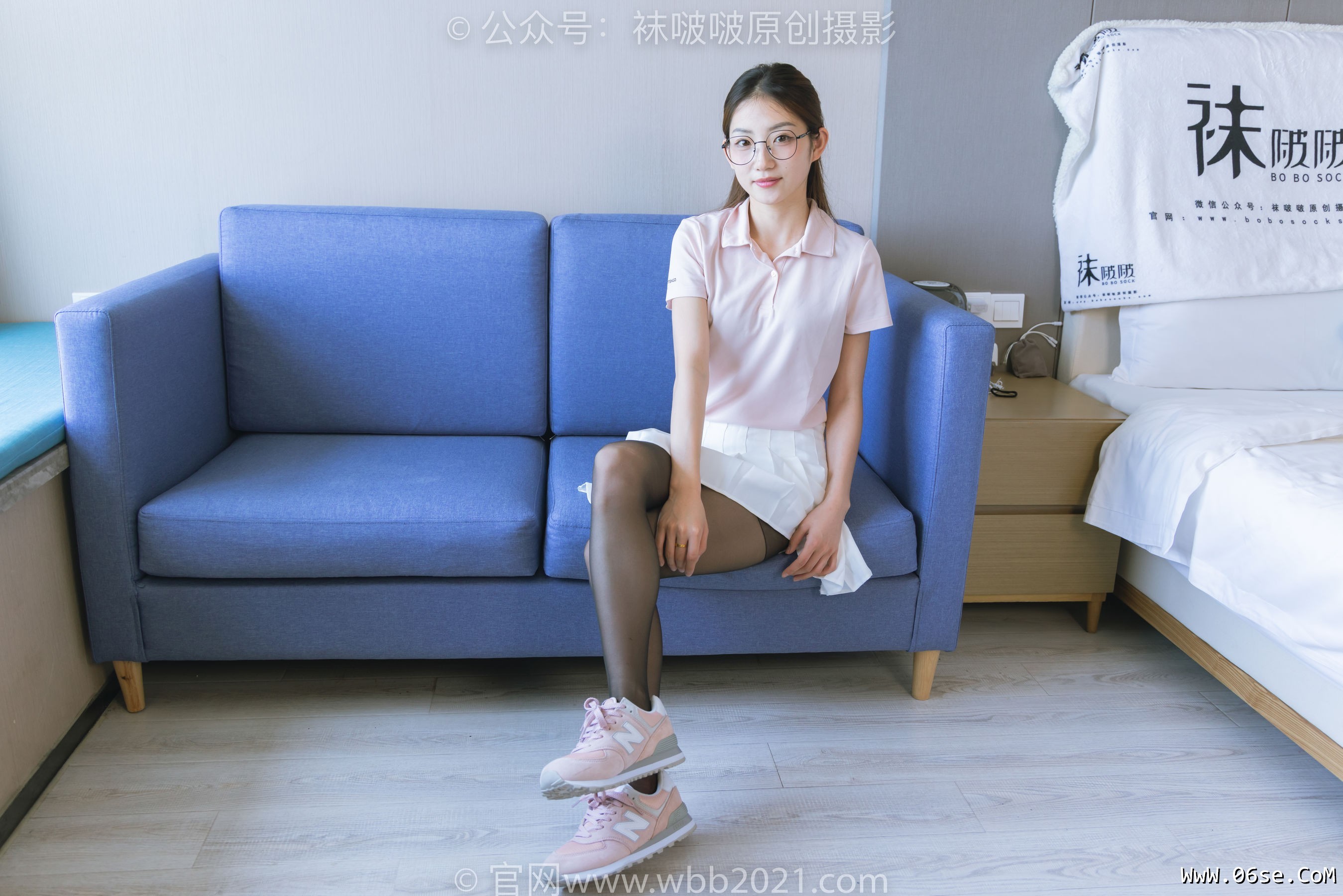 图片[41]-BoBoSocks袜啵啵 No.273 小沫 -运动鞋、粉色棉袜、黑丝[143P]-六色网
