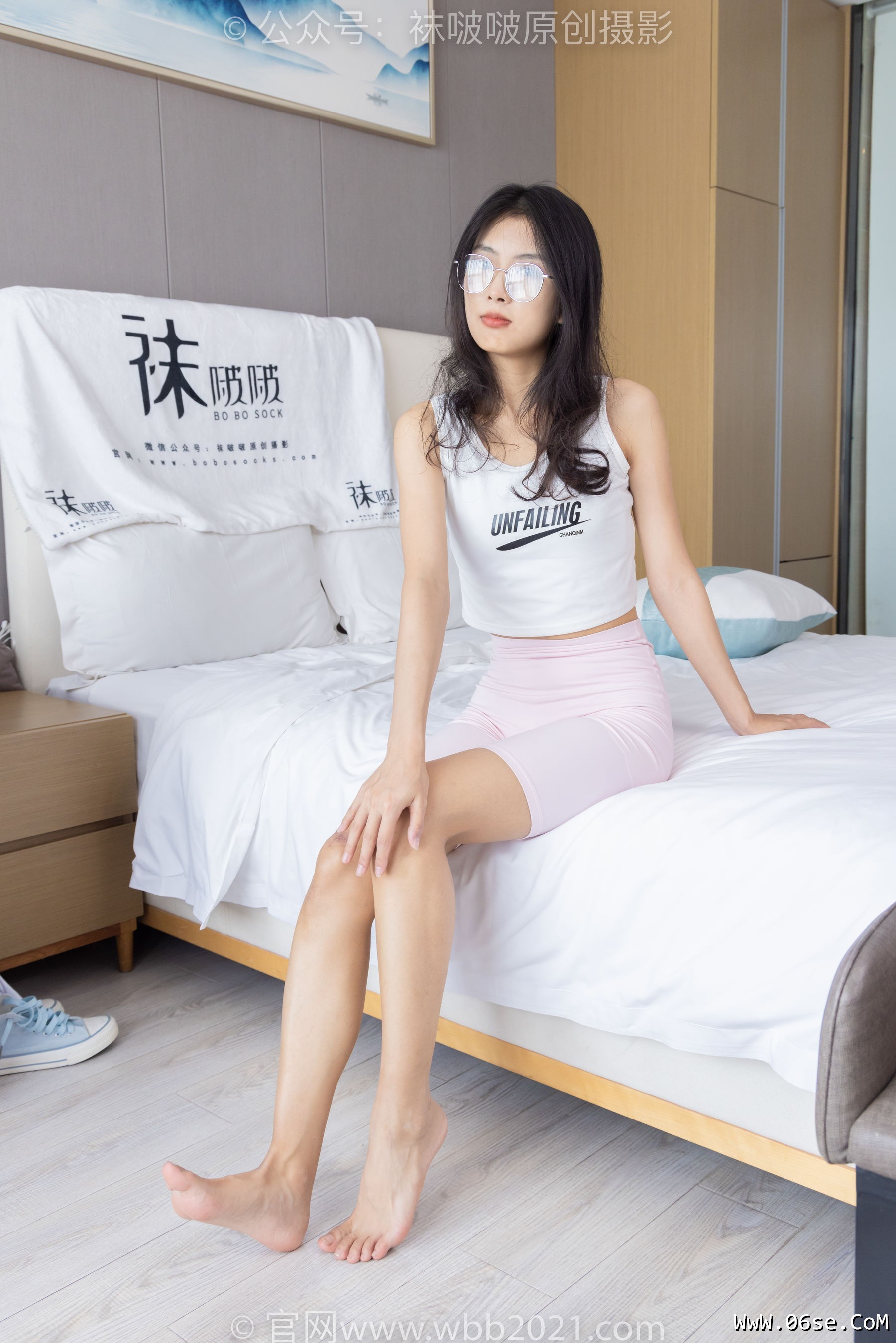图片[84]-BoBoSocks袜啵啵 No.301 奶油 -两双板鞋、白棉袜、短黑丝、裸足[240P]-六色网