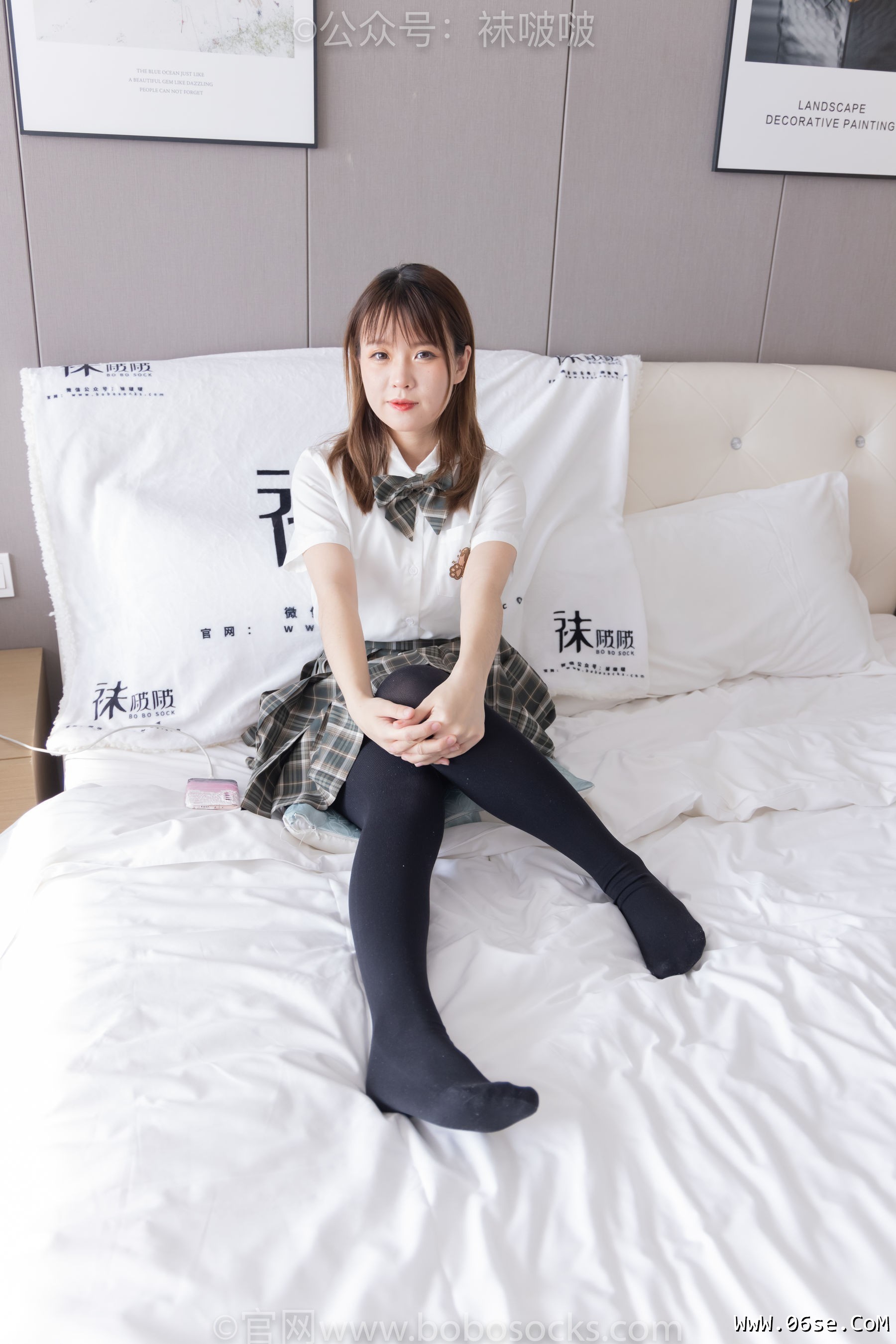 图片[128]-BoBoSocks袜啵啵 No.056 朵朵-JK制服、皮鞋、厚黑丝[135P]-六色网