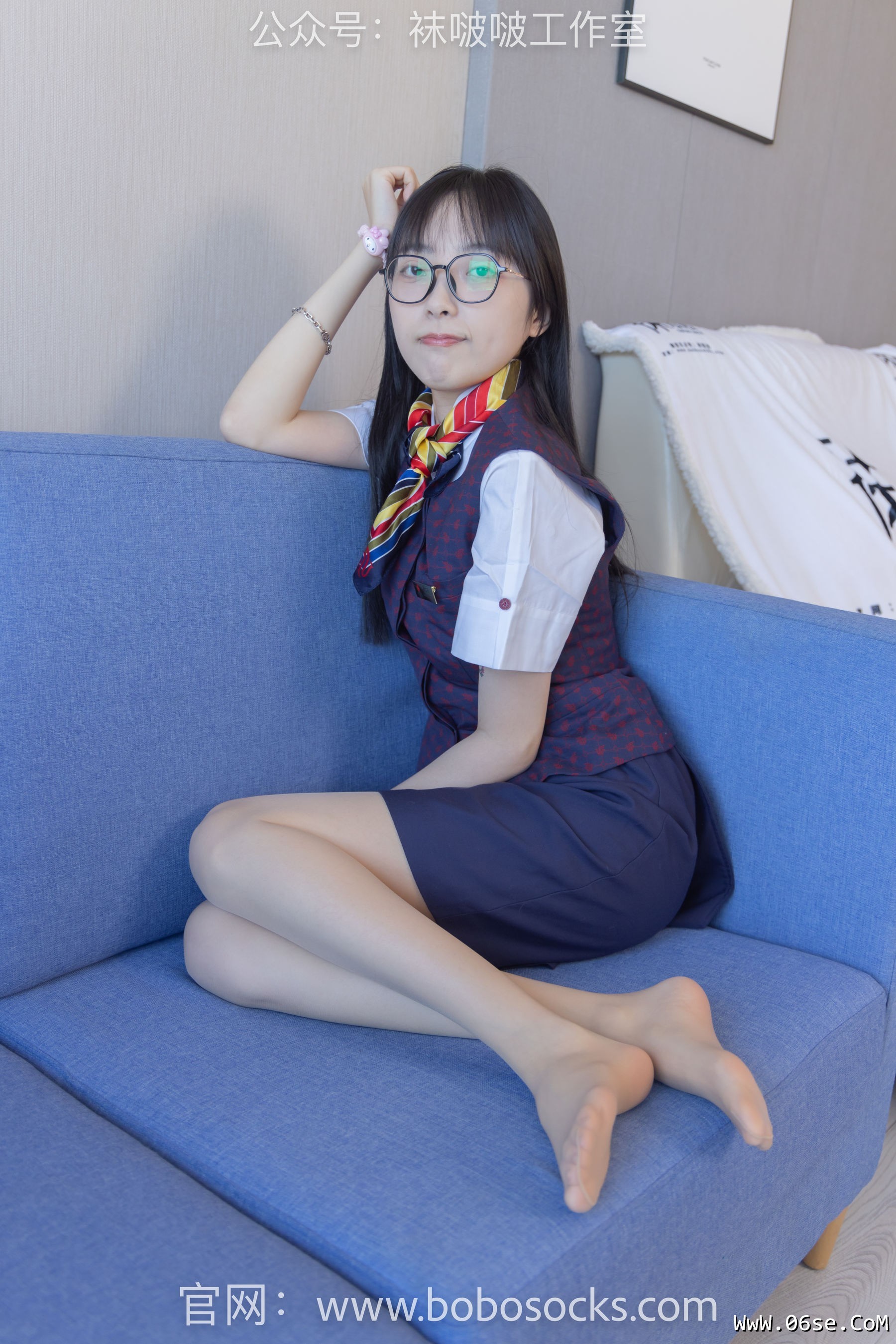 图片[130]-BoBoSocks袜啵啵 No.115 稚予-平底鞋、肉丝、空姐制服[136P]-六色网