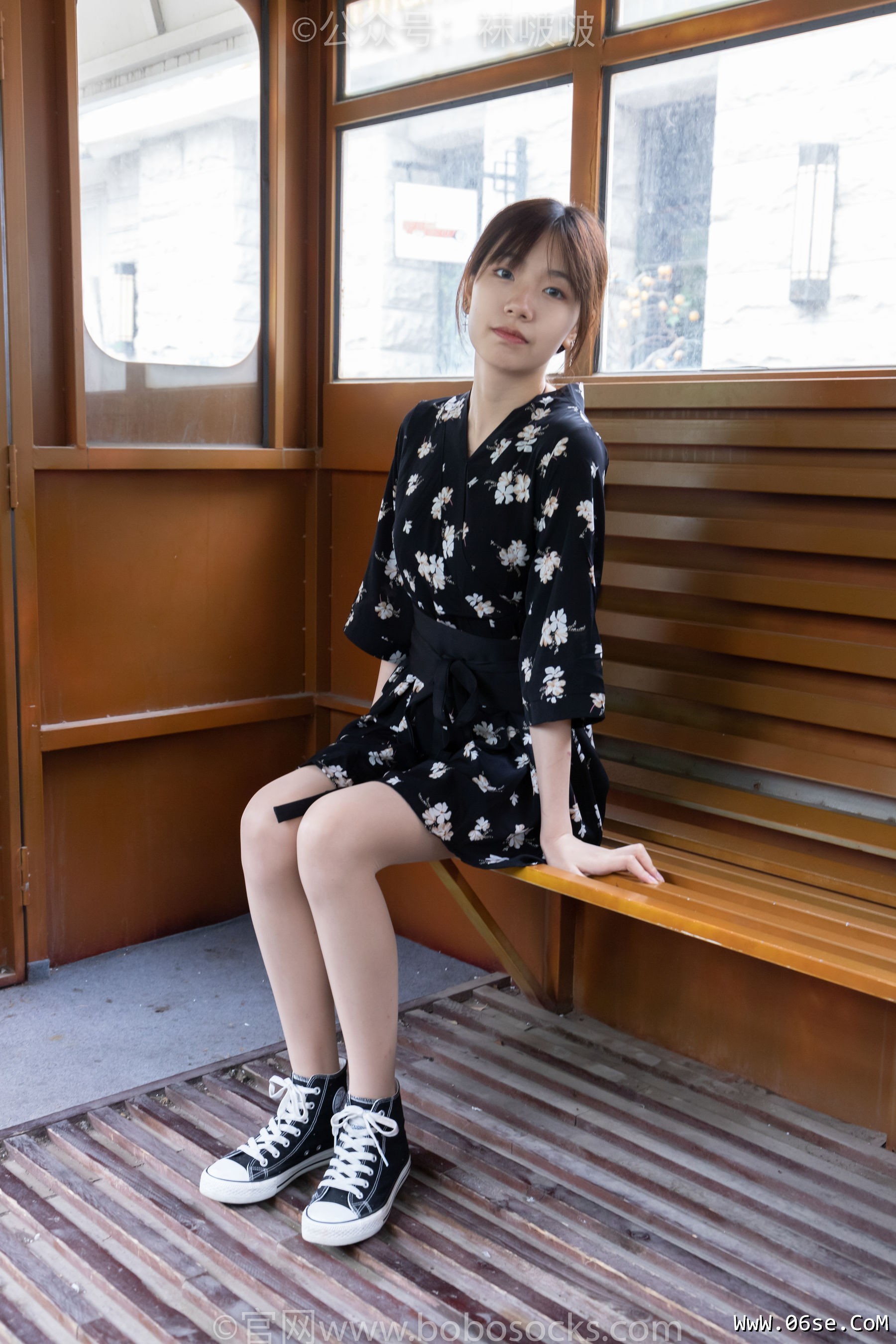 图片[17]-BoBoSocks袜啵啵 No.013 小甜豆-匡威帆布鞋、浅灰色短棉袜、肉丝[132P]-六色网